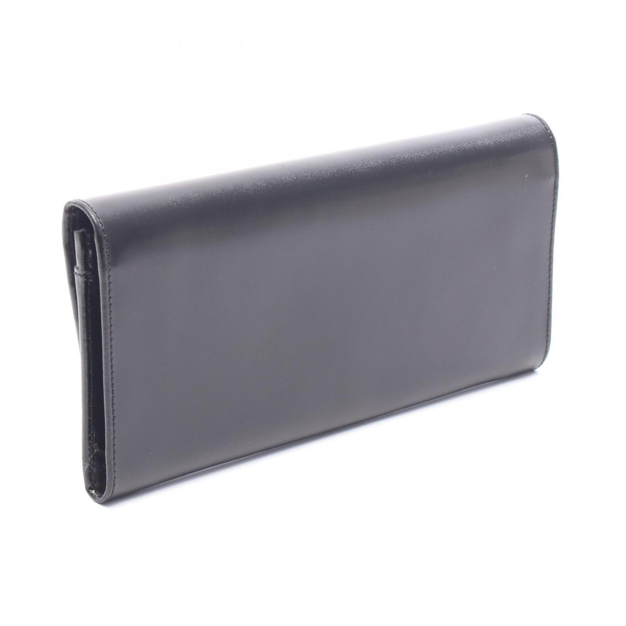 Celine Black Leather Long Wallet (Bi-Fold) (Pre-Owned)