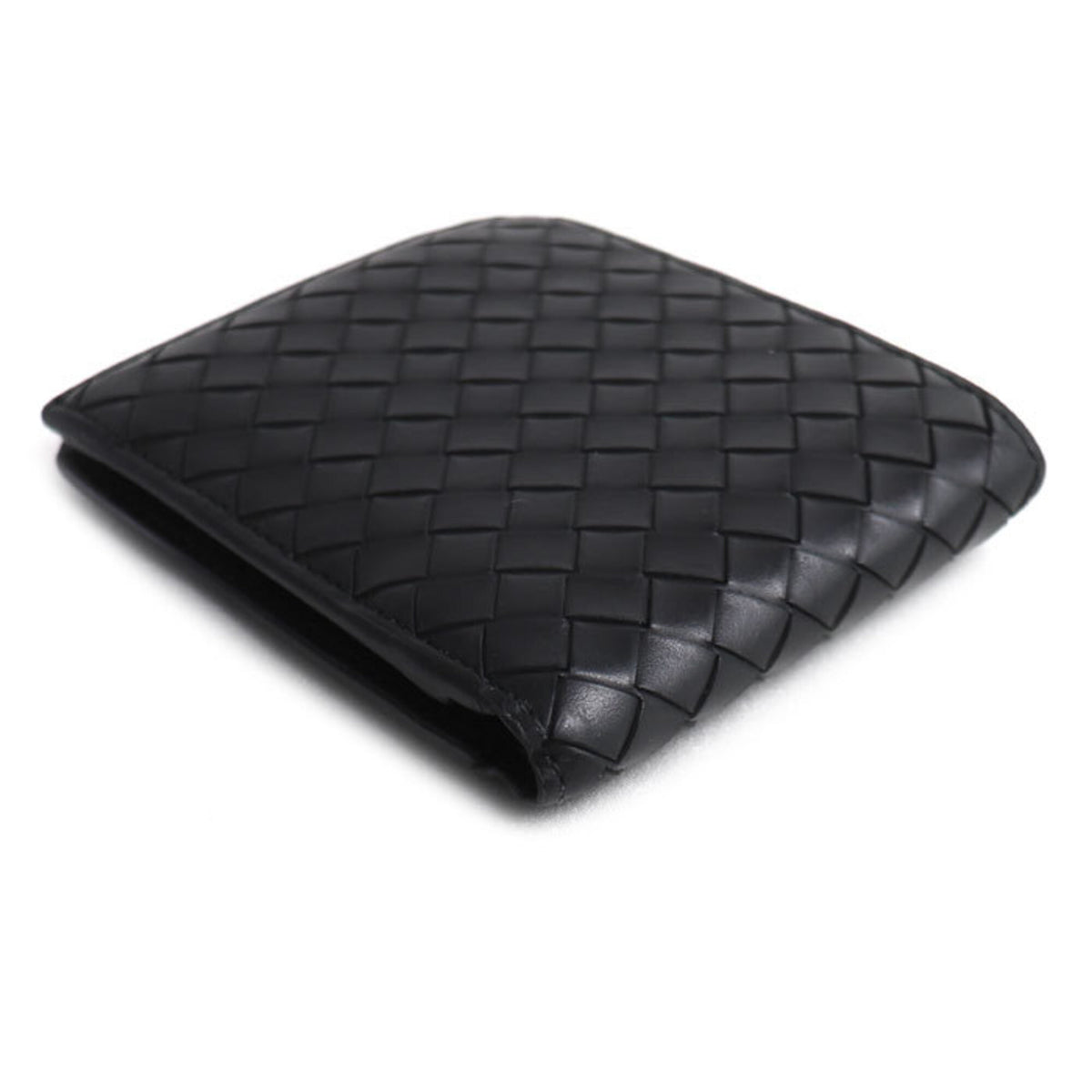 Bottega Veneta Black Leather Wallet (Bi-Fold) (Pre-Owned)