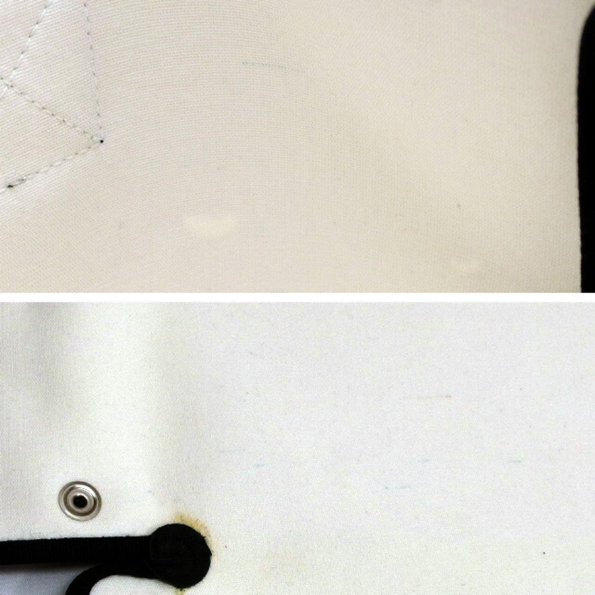 Hermes Black Blue Canvas Tote Bag (Pre-Owned)