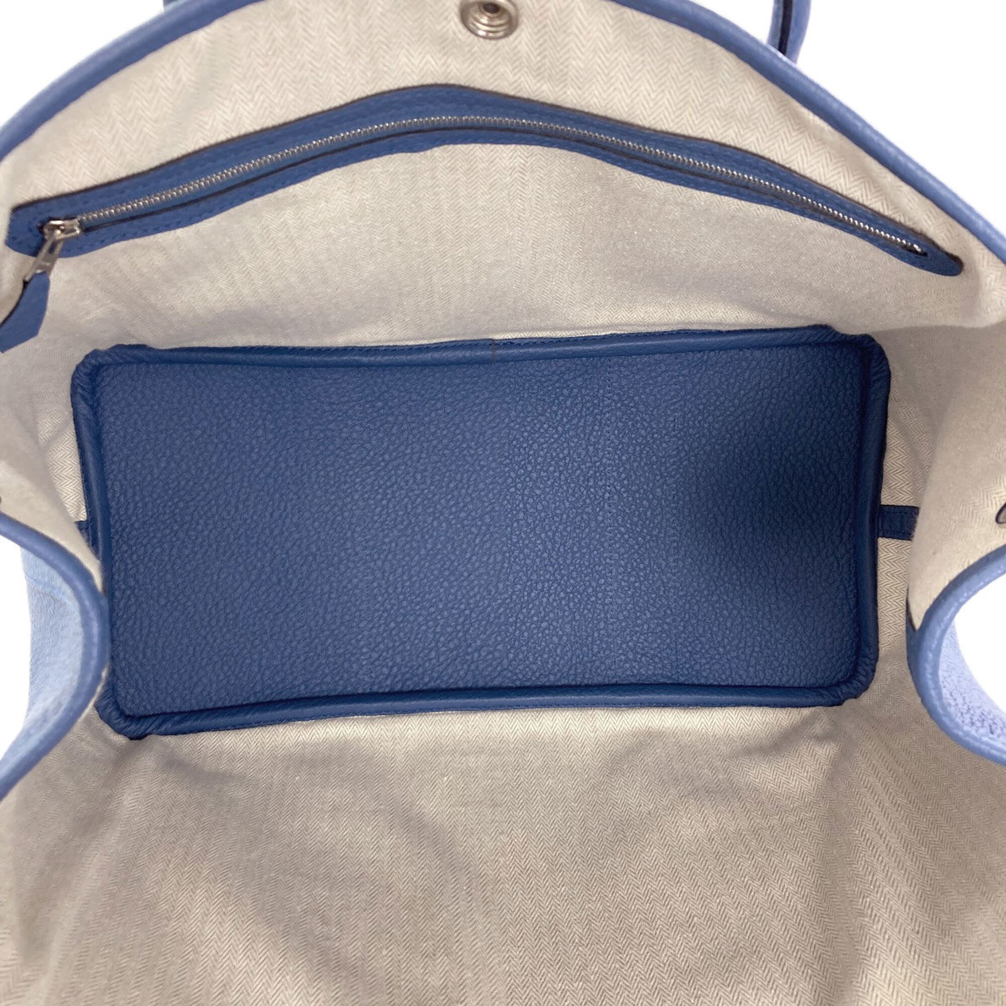 Hermes Garden Blue Agate Country Leather Tote Bag (Pre-Owned)