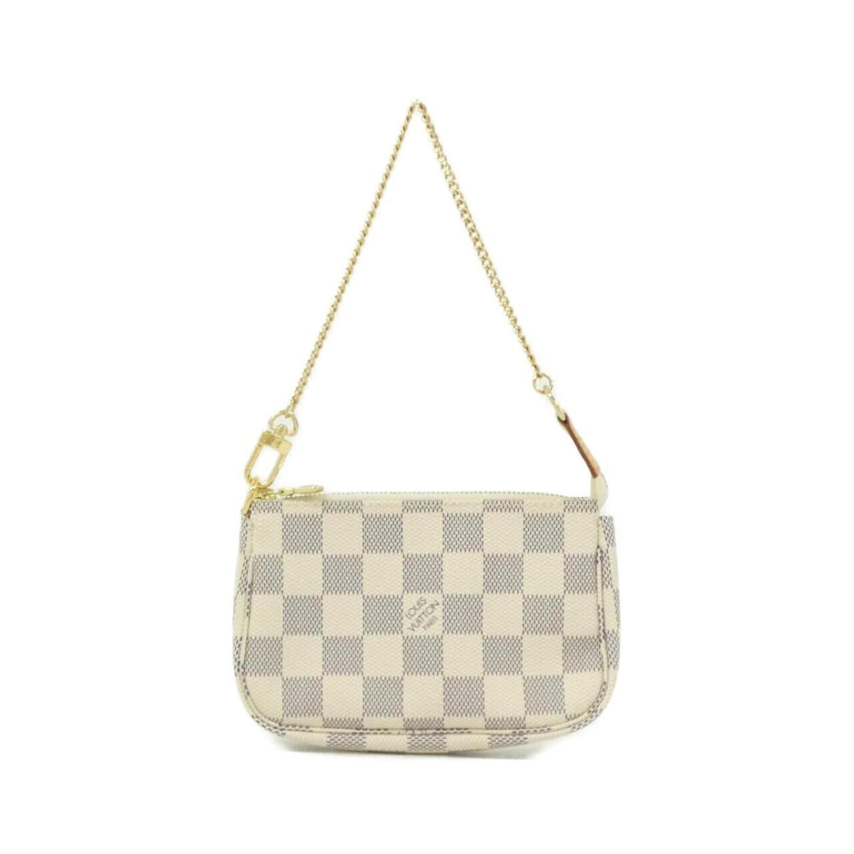 Louis Vuitton Azur White Coated Canvas Pochette Pouch (Pre-Owned)