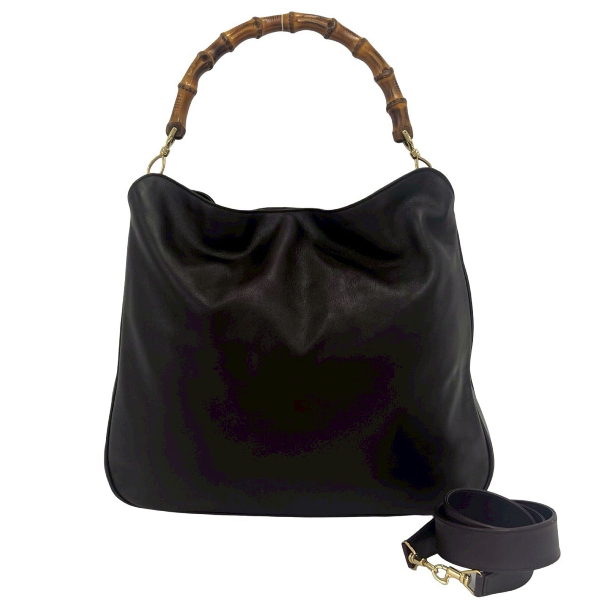 Gucci Brown Leather Handbag Shoulder Bag Tote Bag (Pre-Owned)