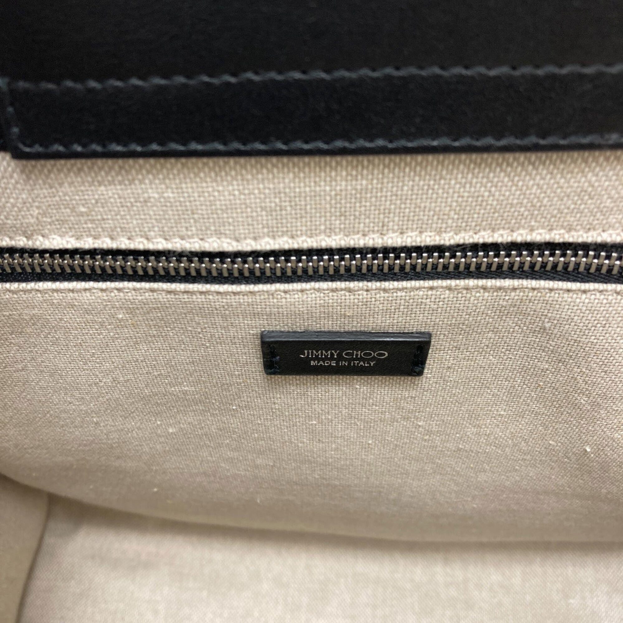 Jimmy Choo White Canvas Tote Bag (Pre-Owned)