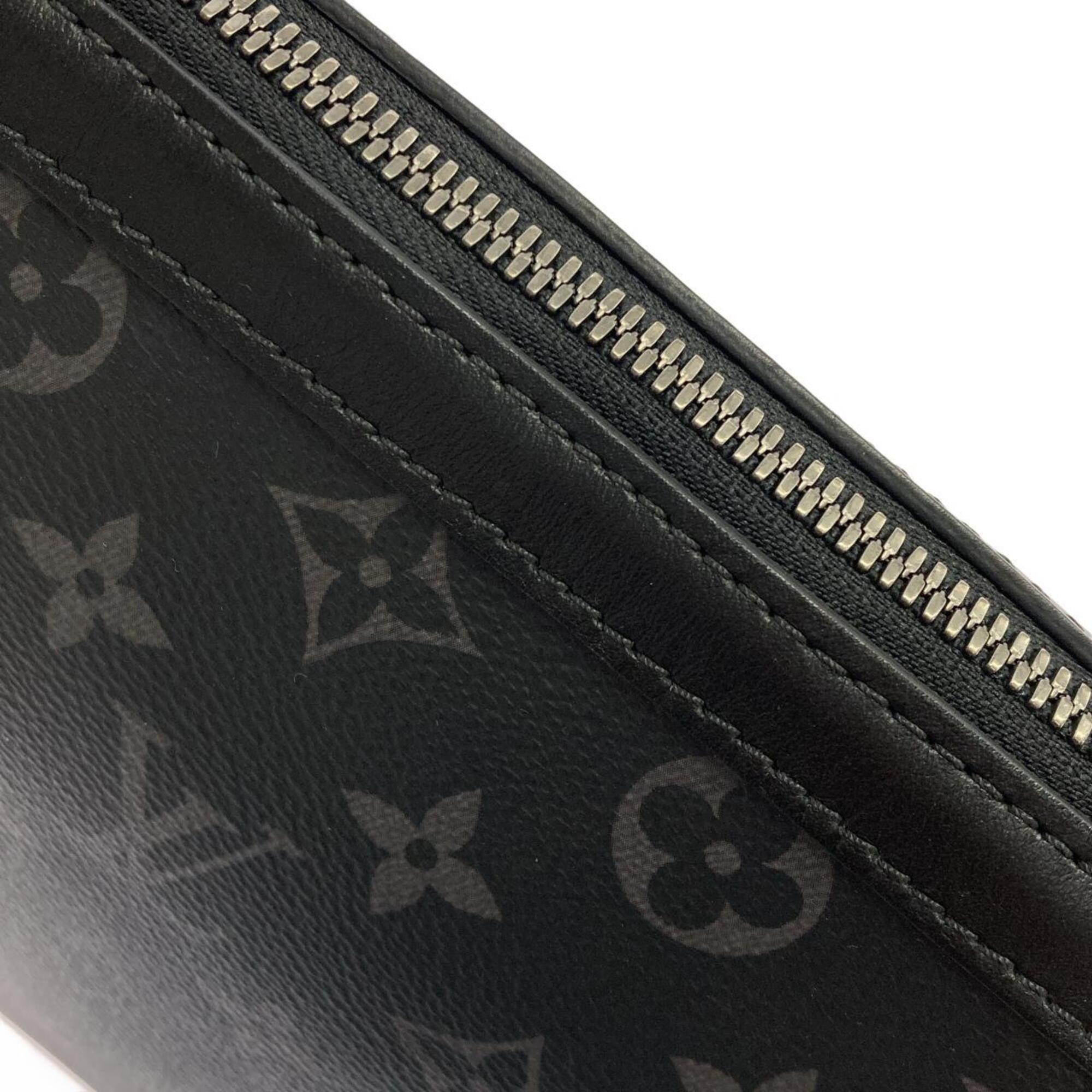 Louis Vuitton Black Gris Coated Canvas Pouch Shoulder Bag (Pre-Owned)
