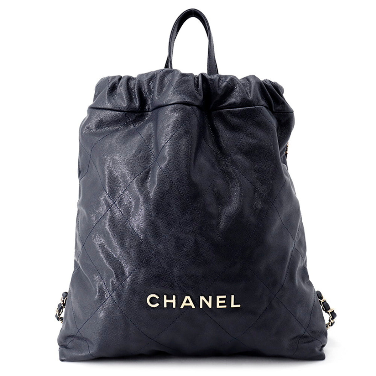 Chanel Navy Grained Calfskin Backpack (Pre-Owned)