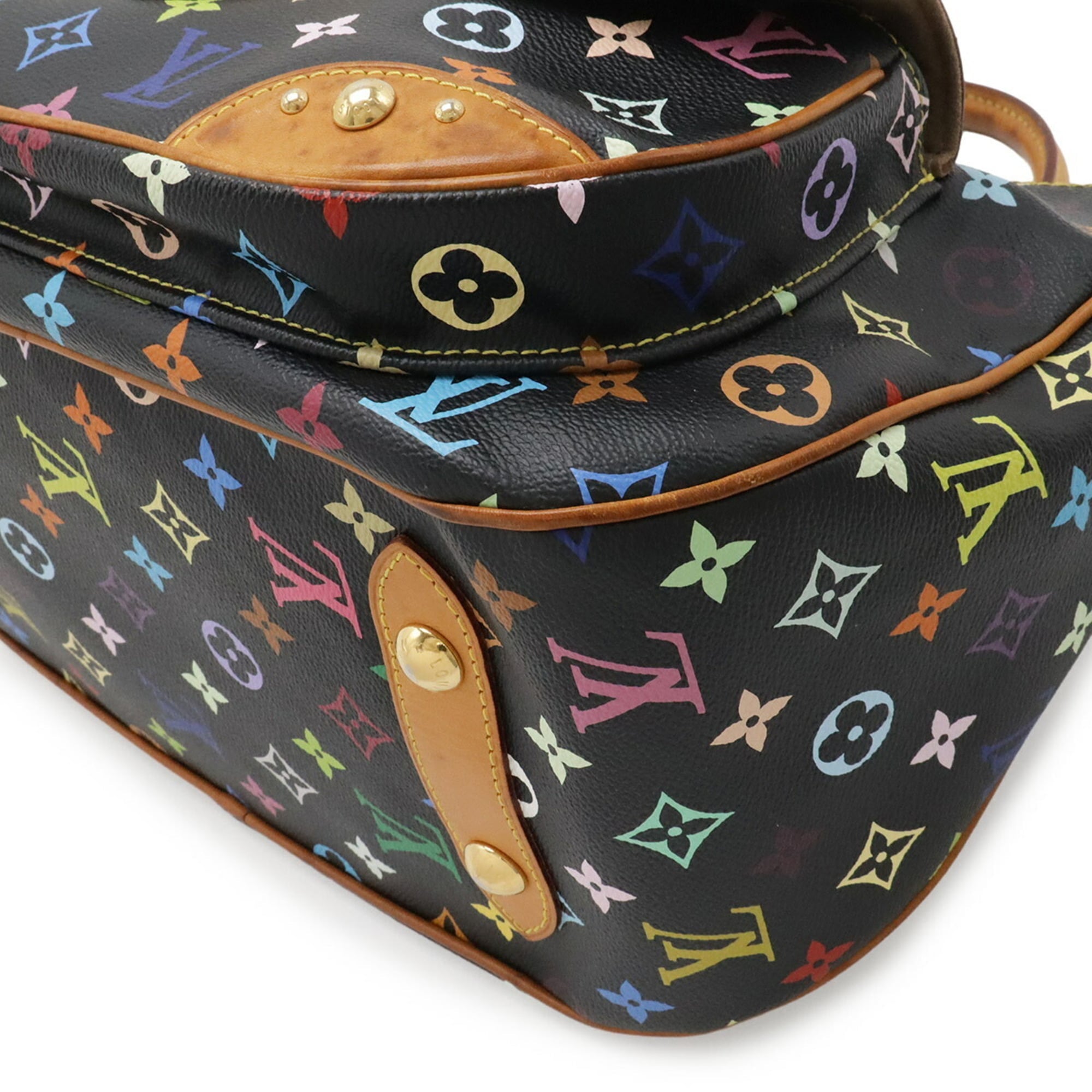 Louis Vuitton Black Monogram Multi-Color Noir Monogram Multicolore Handbag Shoulder Bag (Pre-Owned)