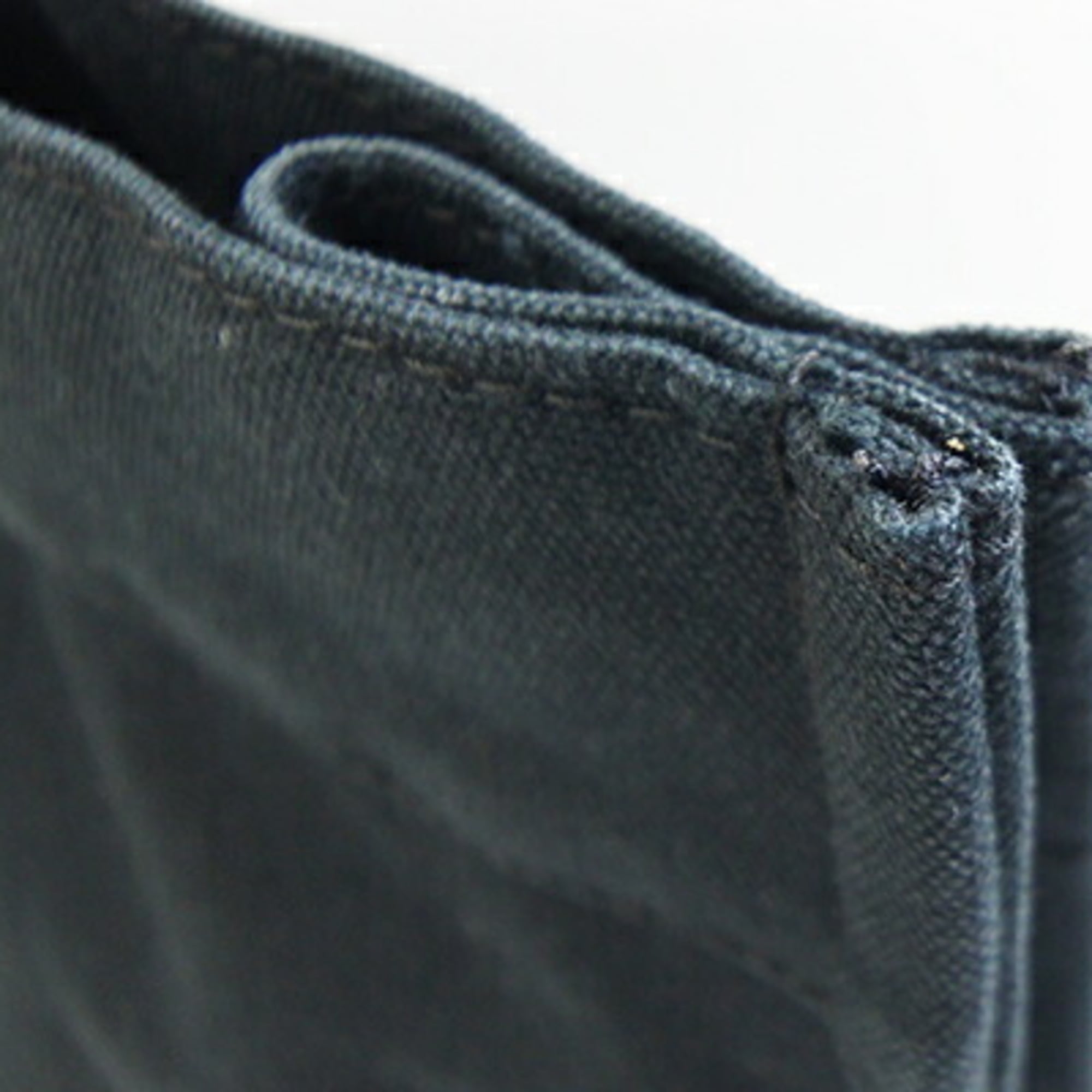 Hermes Black Cotton Canvas Handbag (Pre-Owned)