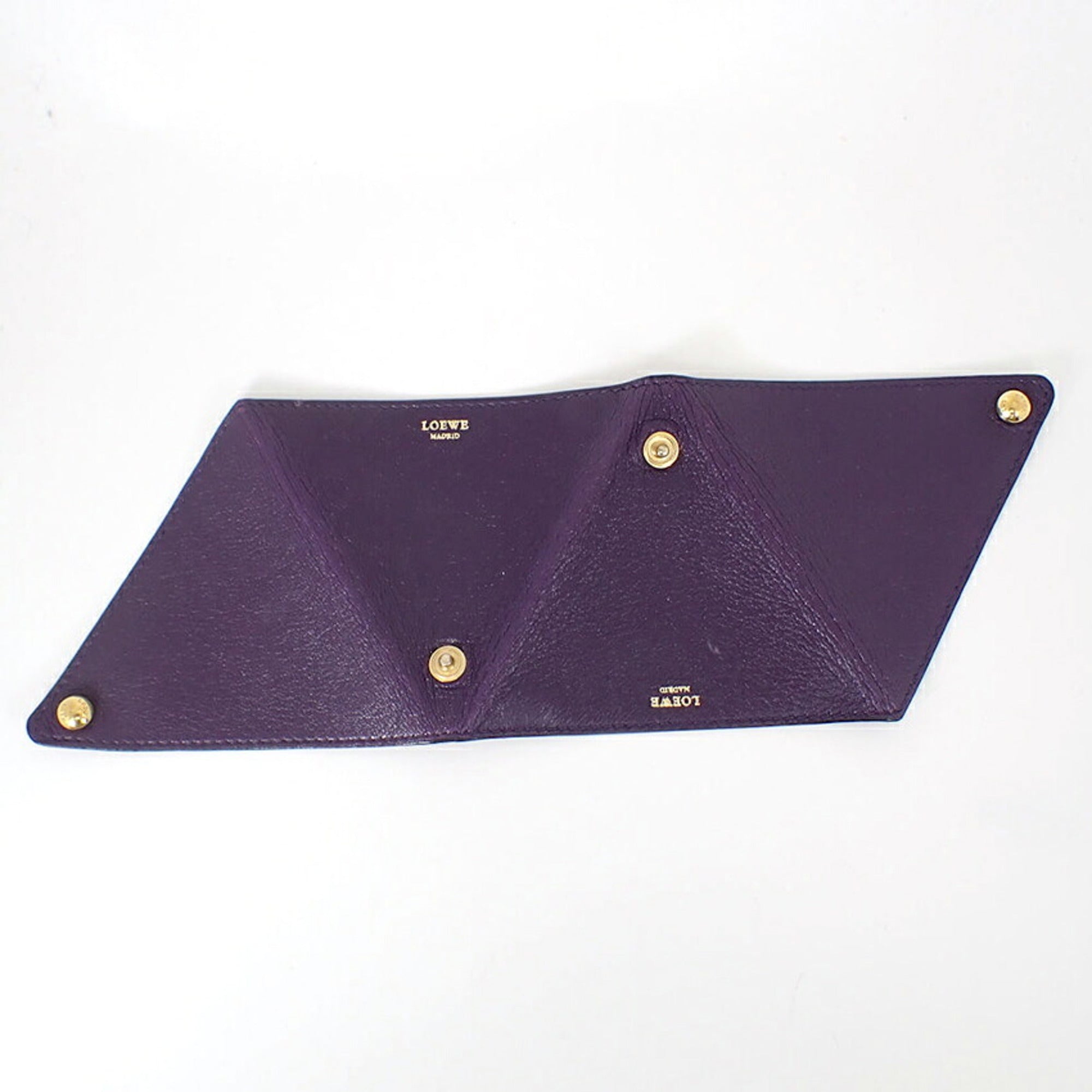 Loewe Gold Leather Coin Purse/Coin Case (Pre-Owned)