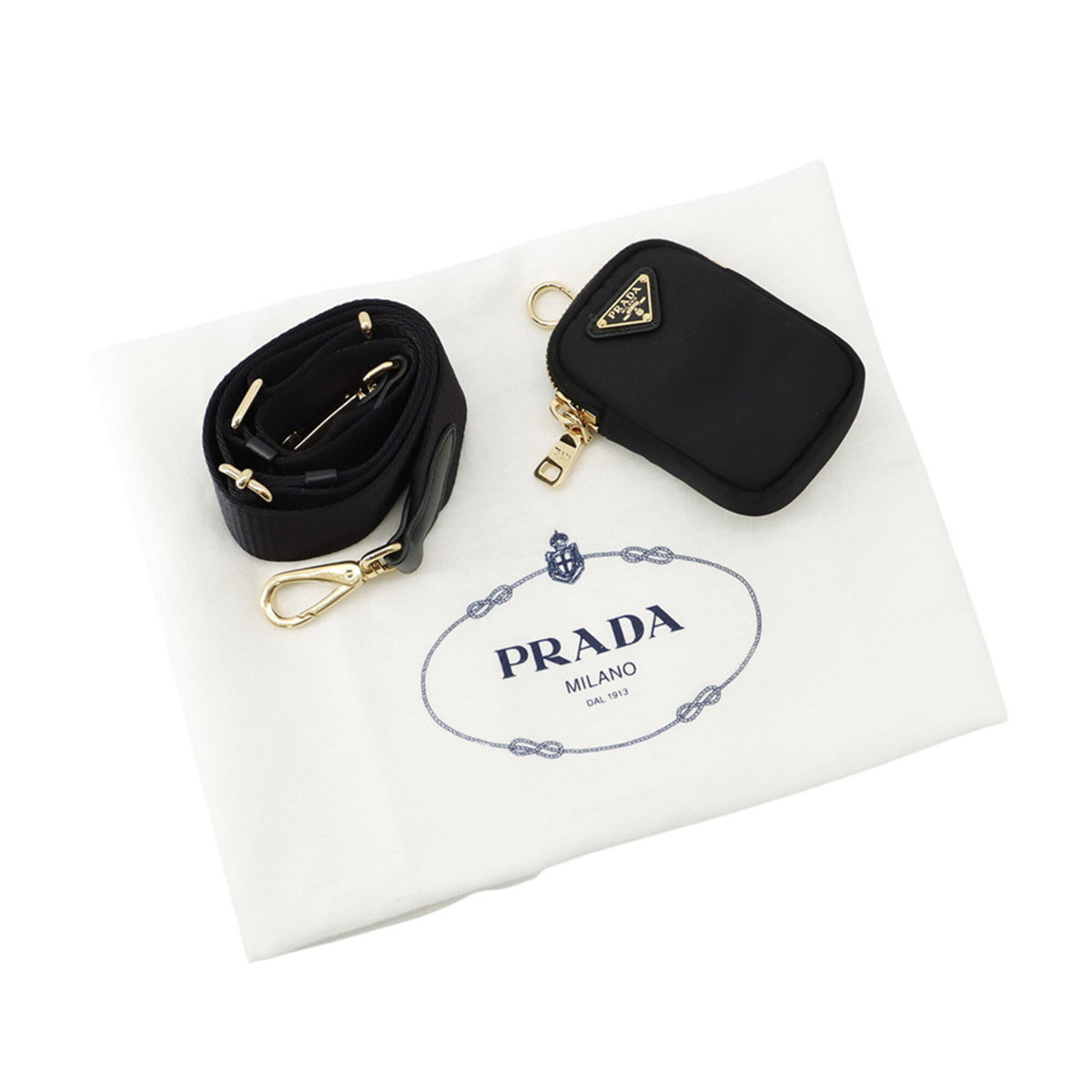 Prada Black Nylon Handbag Shoulder Bag (Pre-Owned)