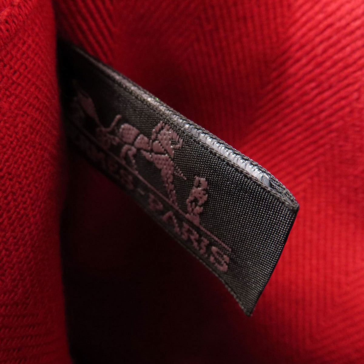 Hermes Red Color Canvas Tote Bag (Pre-Owned)