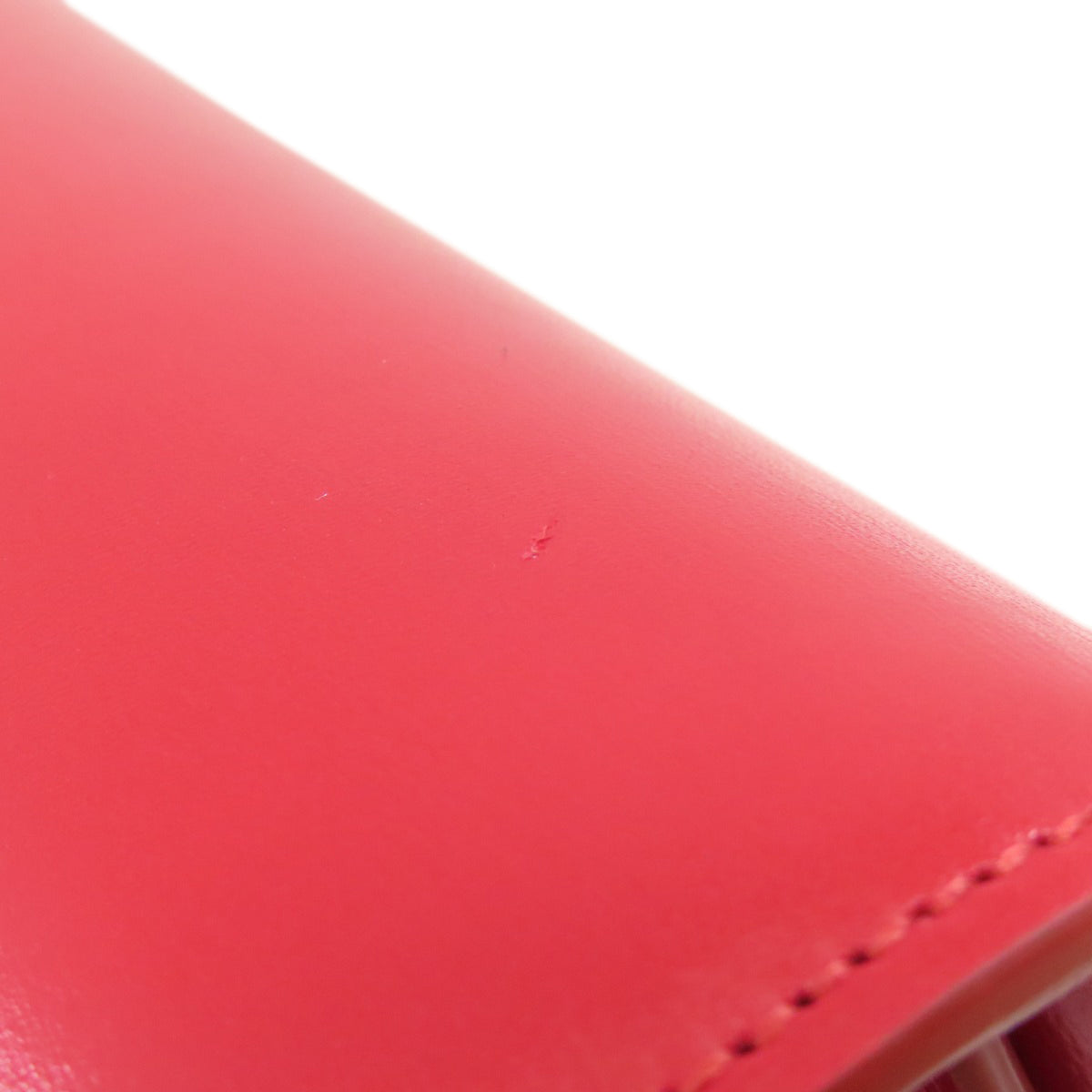 Celine Red Color Leather Shoulder Bag (Pre-Owned)