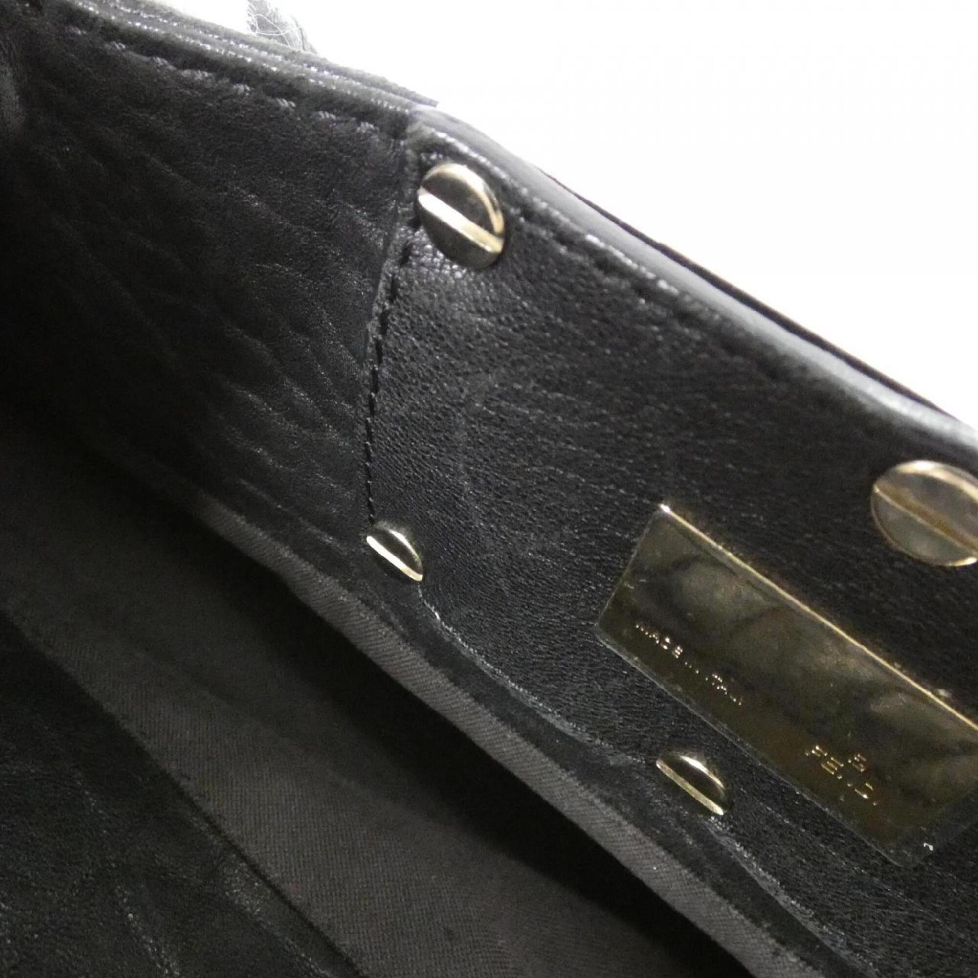 Fendi Black Leather Handbag (Pre-Owned)