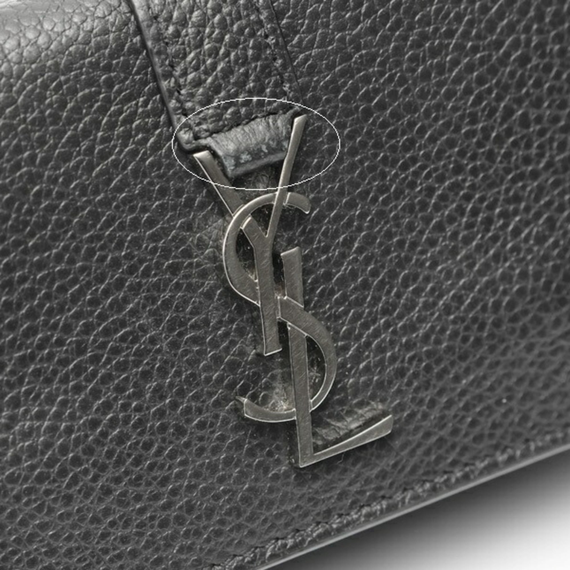 Saint Laurent Black Leather Wallet (Tri-Fold) (Pre-Owned)