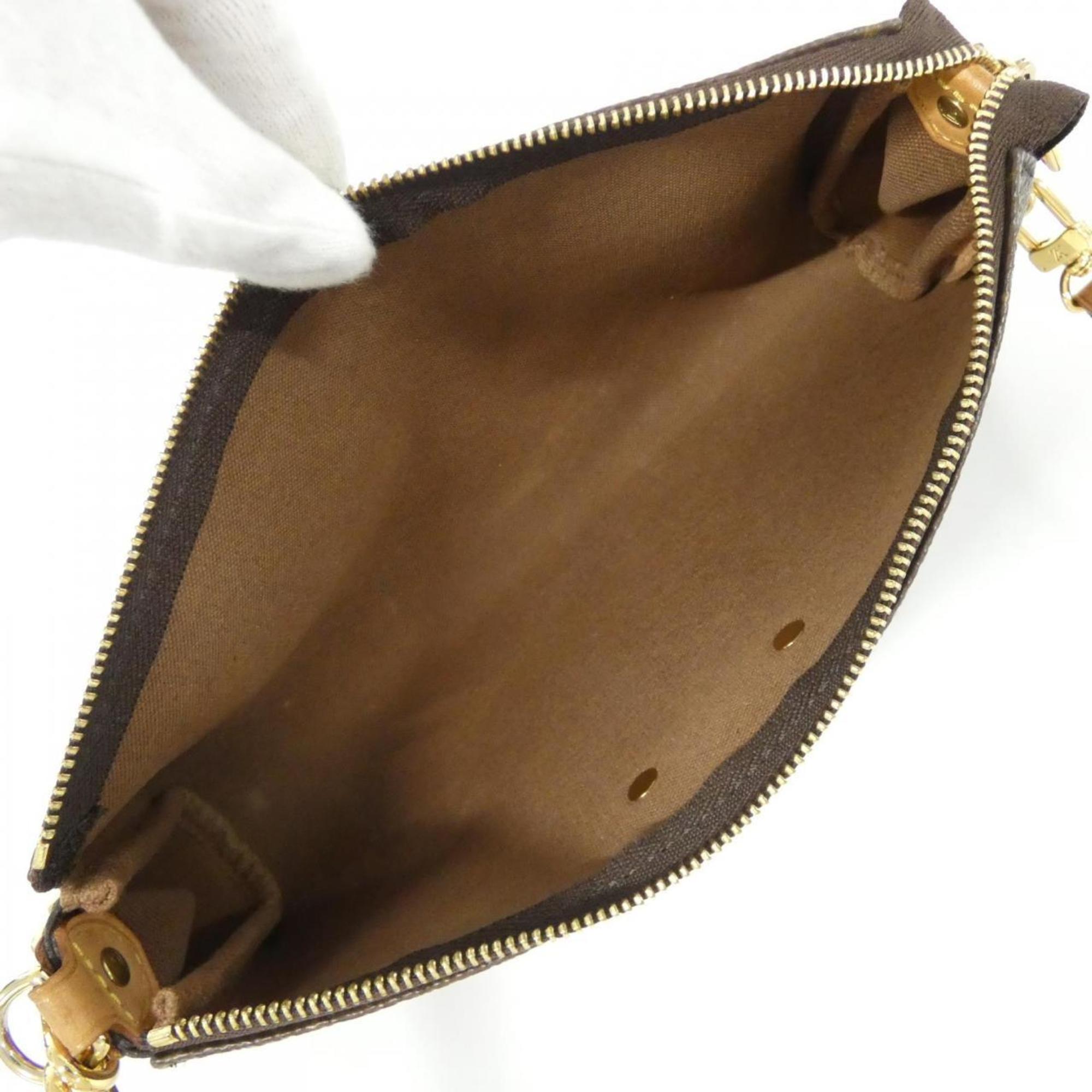 Louis Vuitton Marron Coated Canvas Shoulder Bag (Pre-Owned)