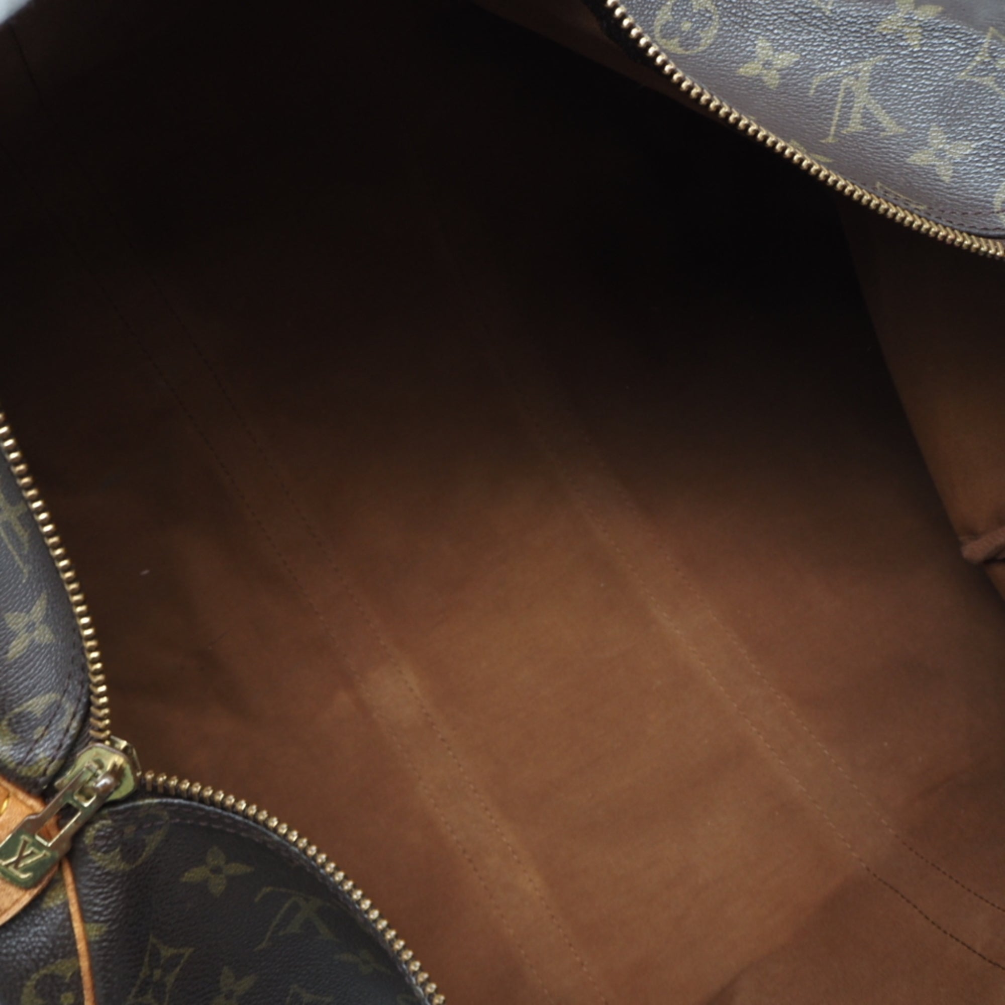 Louis Vuitton Monogram Brown Coated Canvas Leather Boston Bag (Pre-Owned)