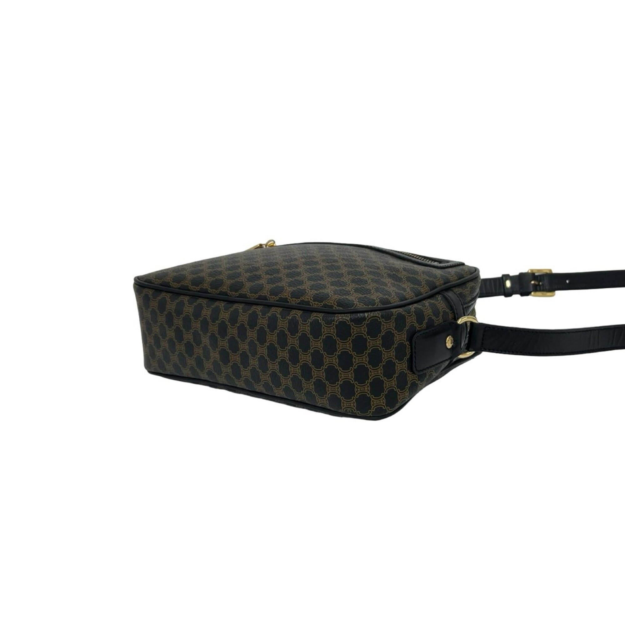 Celine Black Brown Leather Pvc Shoulder Bag (Pre-Owned)