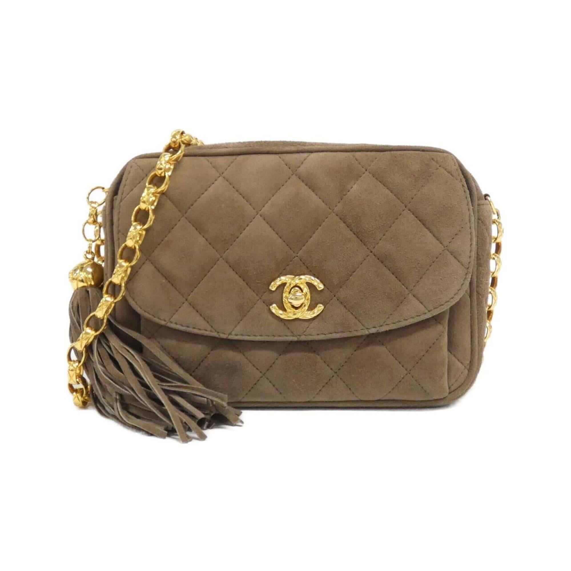 Chanel Light Brown Suede Shoulder Bag (Pre-Owned)