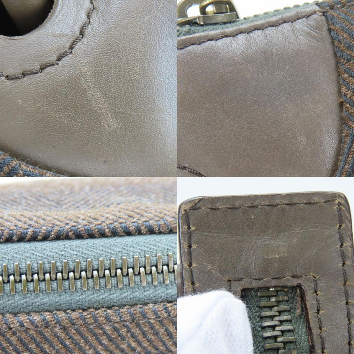 Bally Brown Wool Leather Handbag (Pre-Owned)
