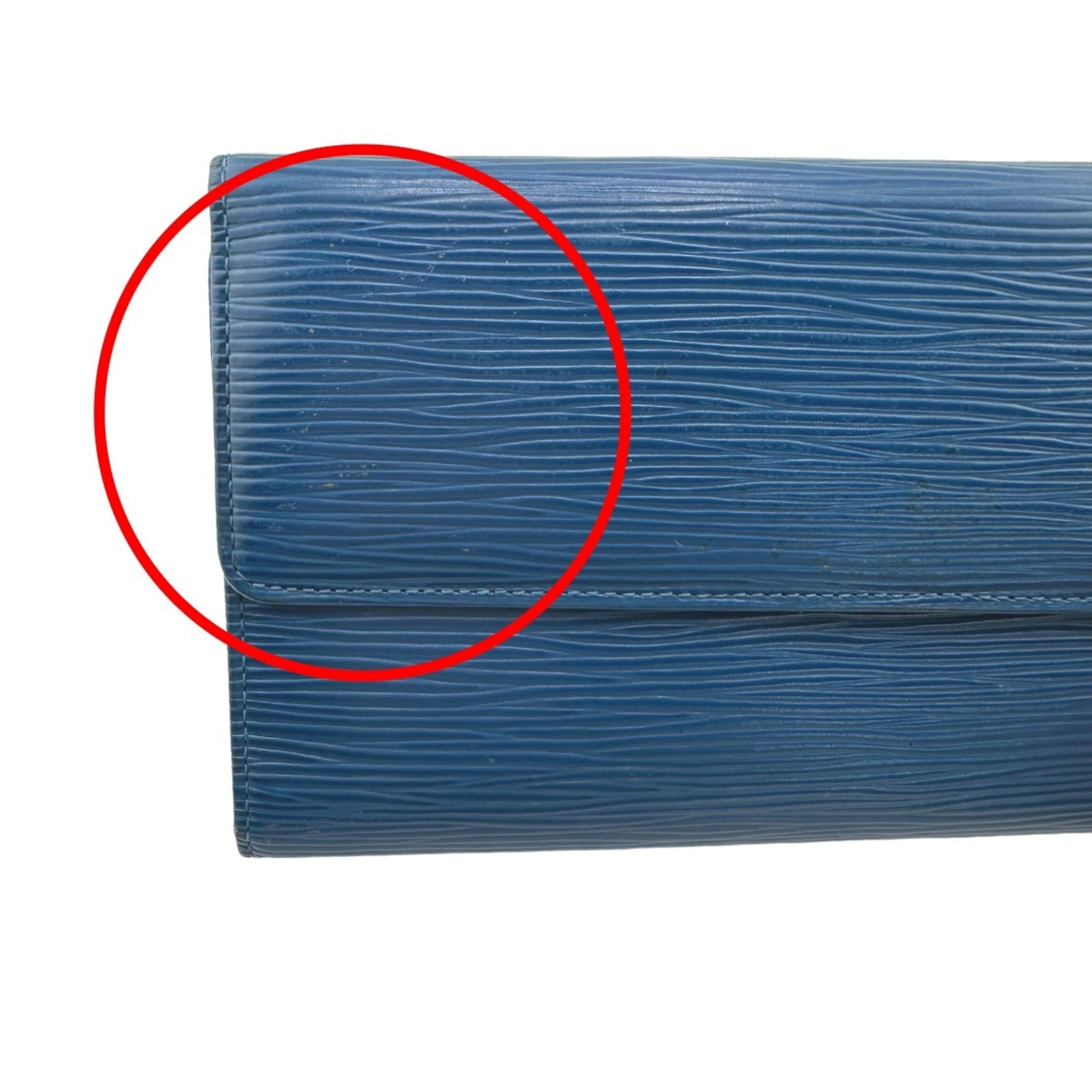 Louis Vuitton Toledo Blue Epi Leather Wallet (Bi-Fold) (Pre-Owned)