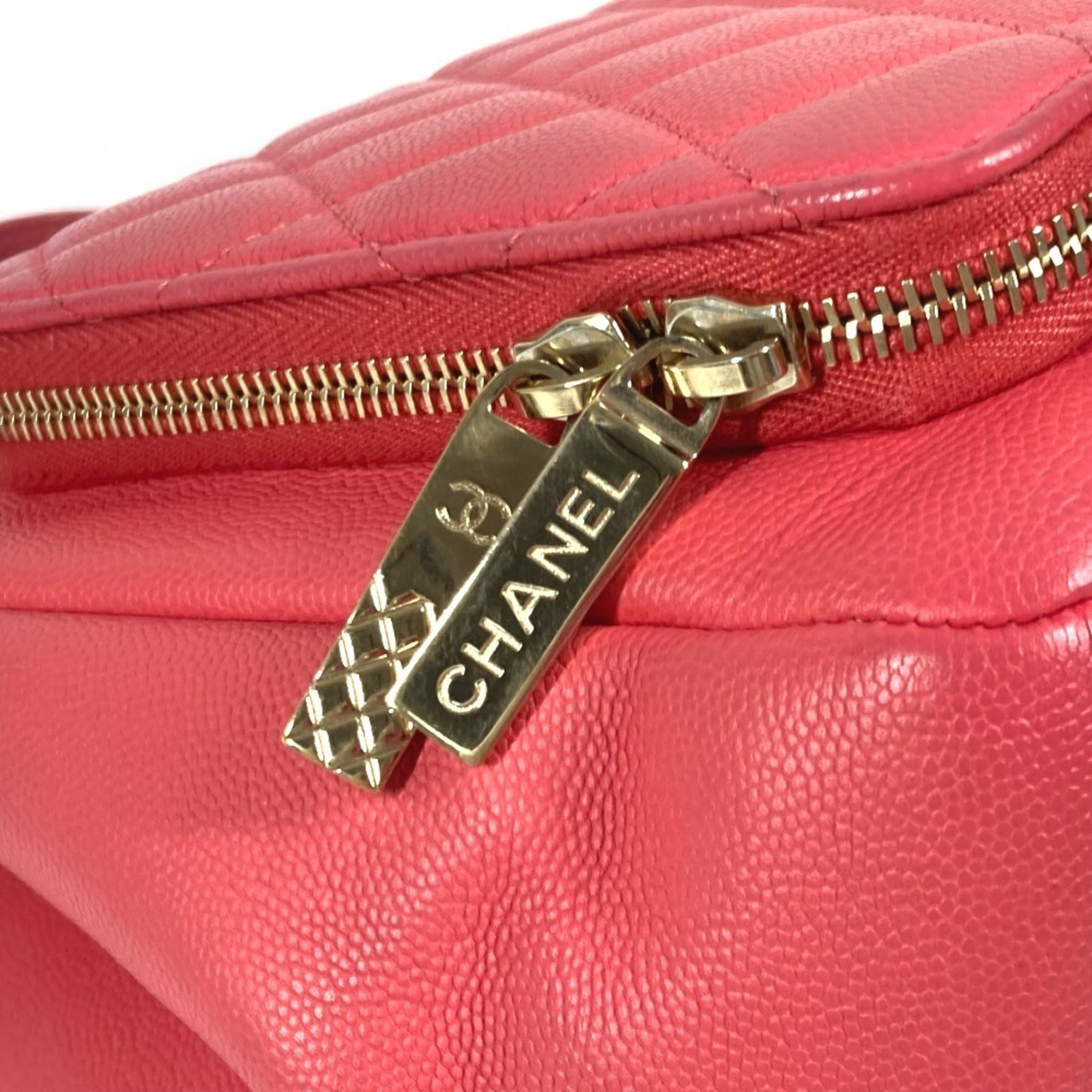 Chanel Pink Grained Calfskin Shoulder Bag Tote Bag (Pre-Owned)