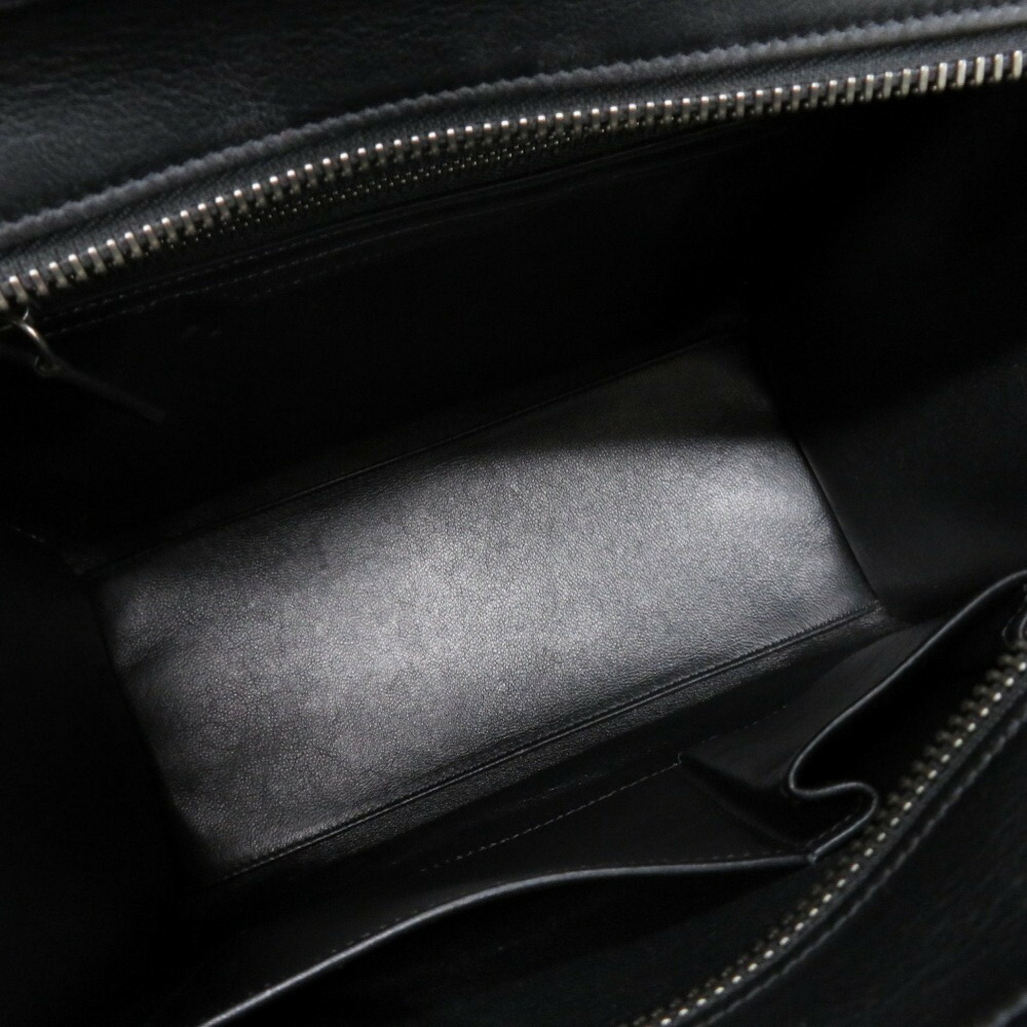 Celine Beige Black Orange Leather Handbag (Pre-Owned)
