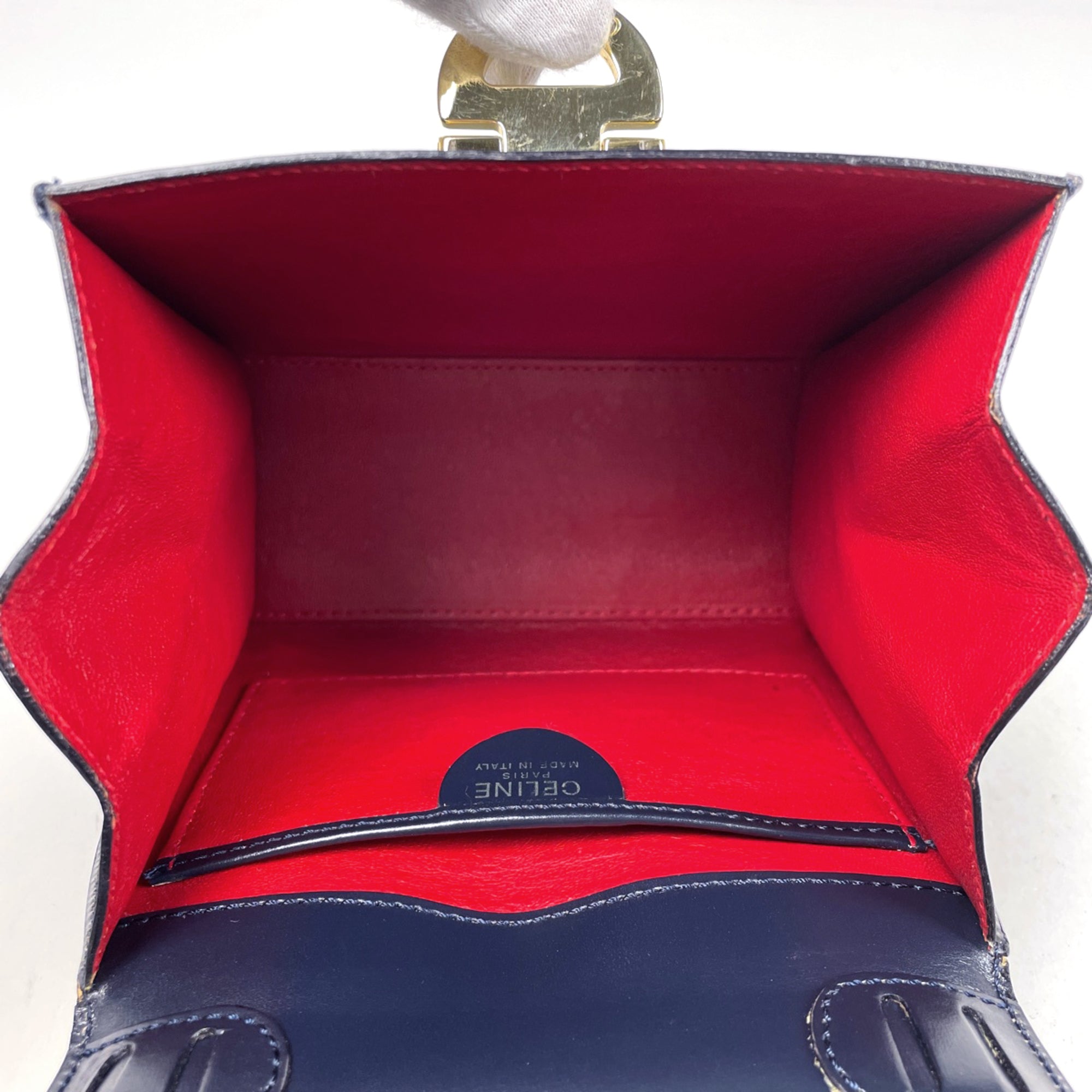 Celine Navy Leather Handbag (Pre-Owned)
