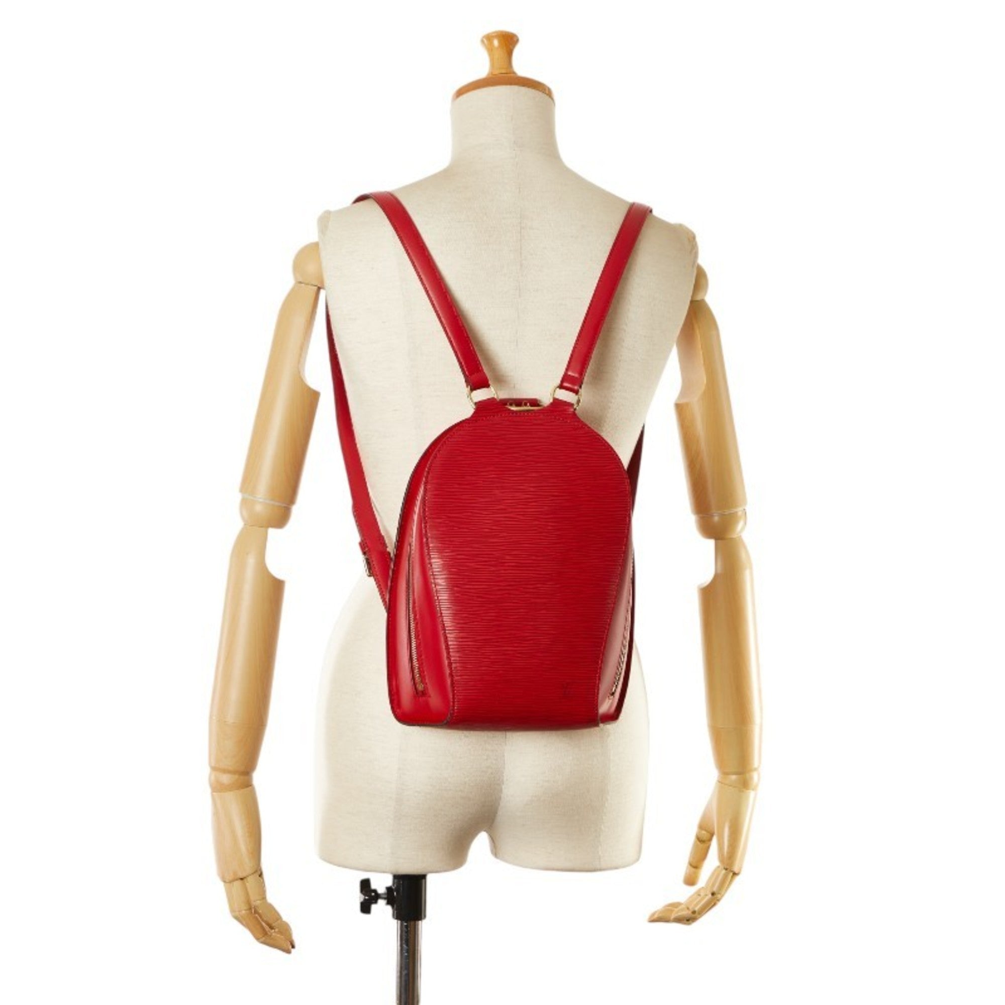 Louis Vuitton Castilian Red Leather Backpack (Pre-Owned)
