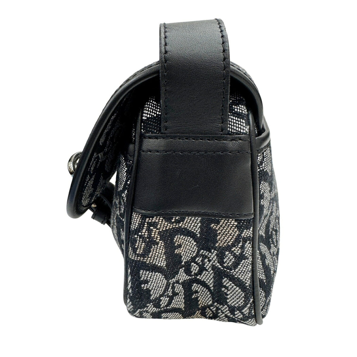 Christian Dior Trotter Black Canvas Shoulder Bag (Pre-Owned)
