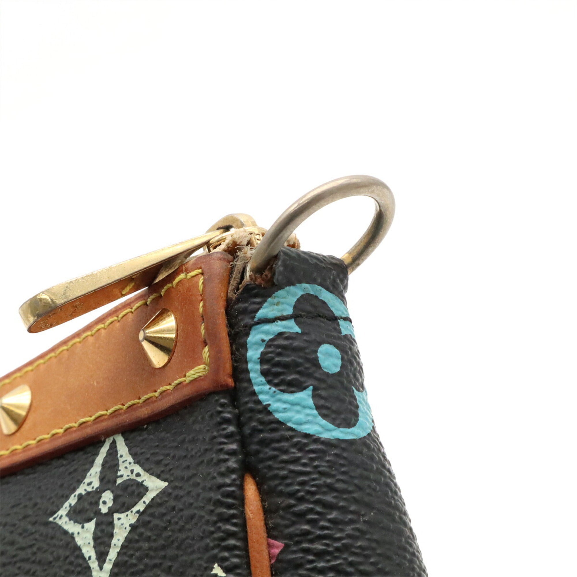 Louis Vuitton Black Monogram Multi-Color Noir Monogram Multicolore Handbag Pochette Pouch (Pre-Owned)