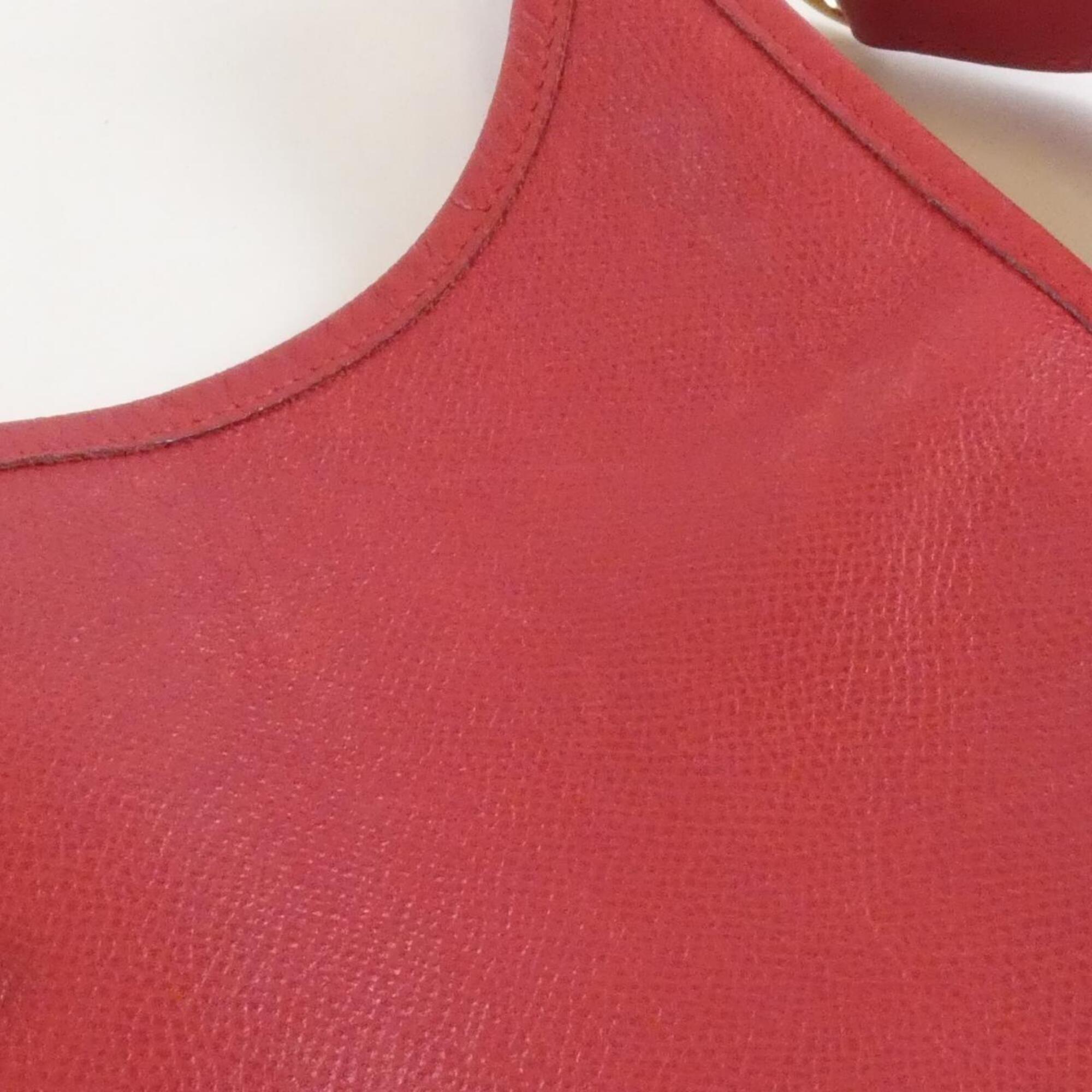Hermes Rouge Vif Courchevel Leather Shoulder Bag (Pre-Owned)