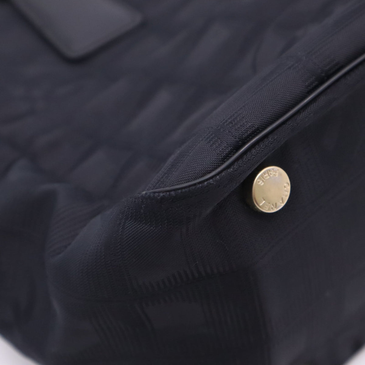Chanel New Travel Line Black Nylon Leather Tote Bag (Pre-Owned)