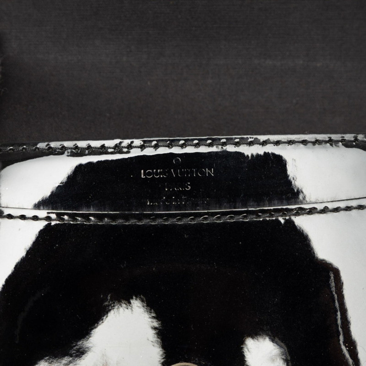 Louis Vuitton Black Noir Patent Leather Pochette Shoulder Bag (Pre-Owned)