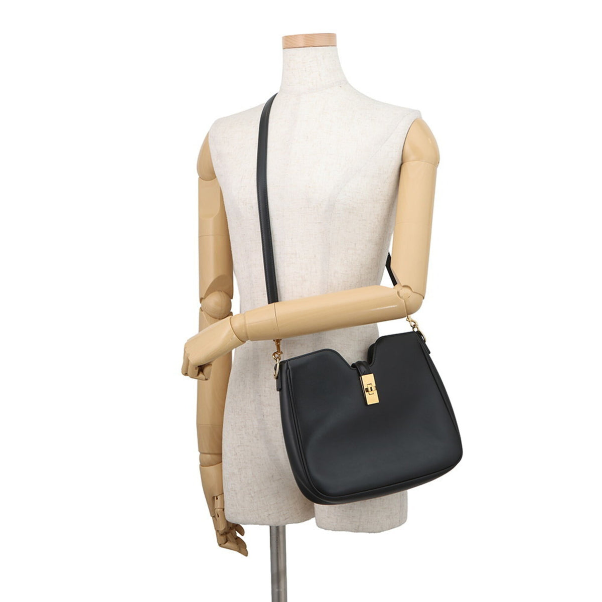 Celine Black Leather Handbag Shoulder Bag (Pre-Owned)