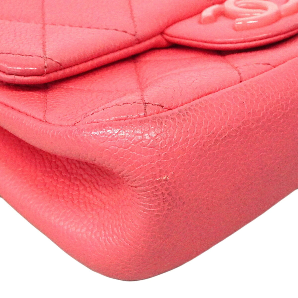 Chanel Pink Grained Calfskin Shoulder Bag (Pre-Owned)