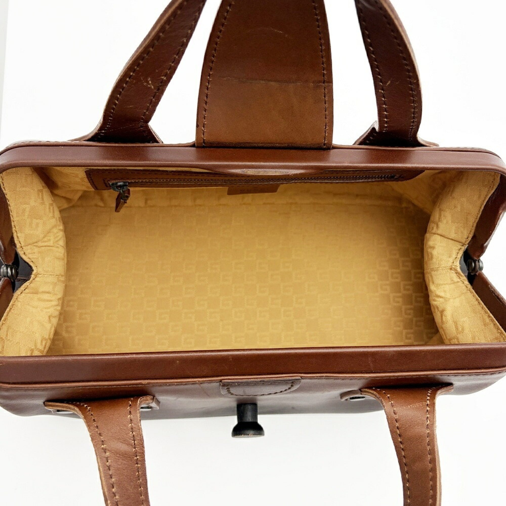 Gucci Brown Leather Handbag (Pre-Owned)