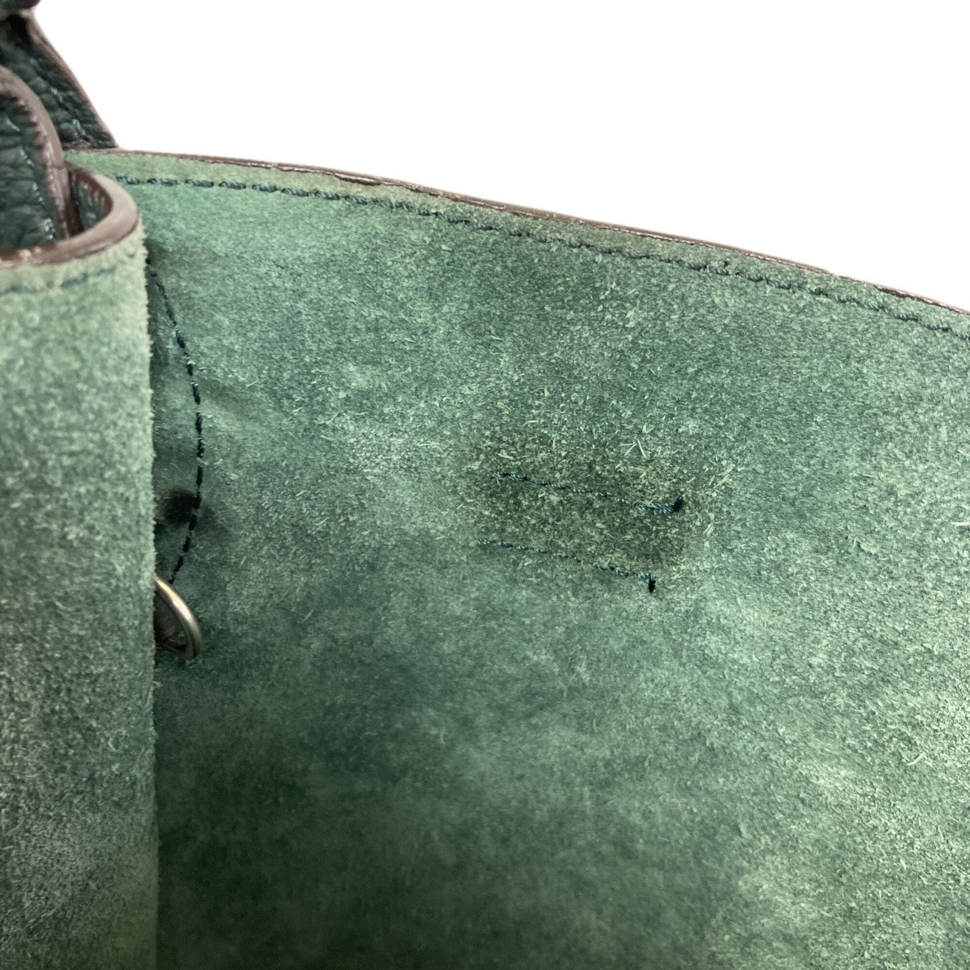 Celine Green Leather Handbag (Pre-Owned)