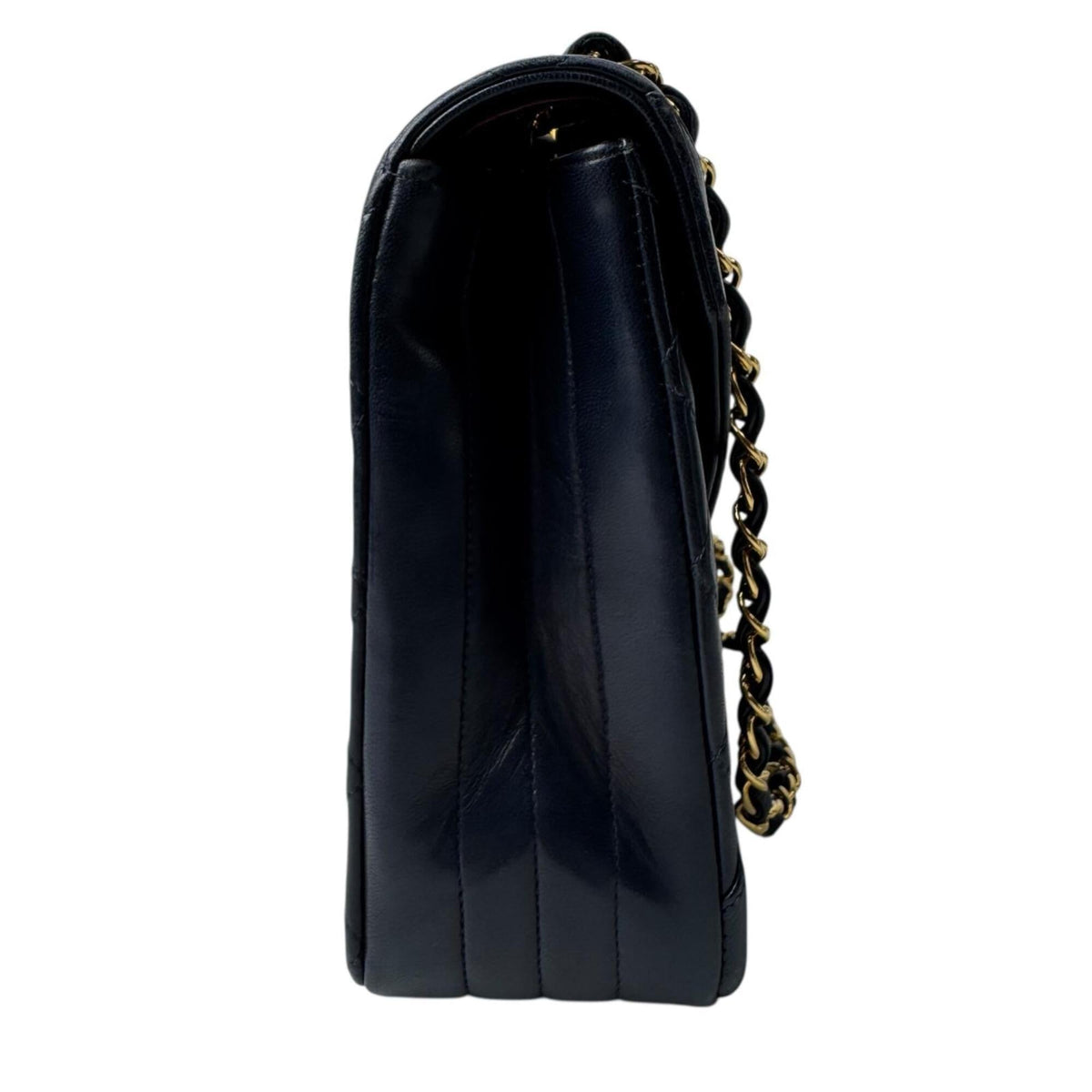 Chanel Dark Navy Leather Shoulder Bag (Pre-Owned)