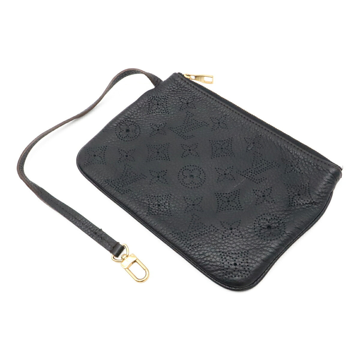 Louis Vuitton Black Noir Mahina Leather Leather Handbag Pouch Shoulder Bag (Pre-Owned)