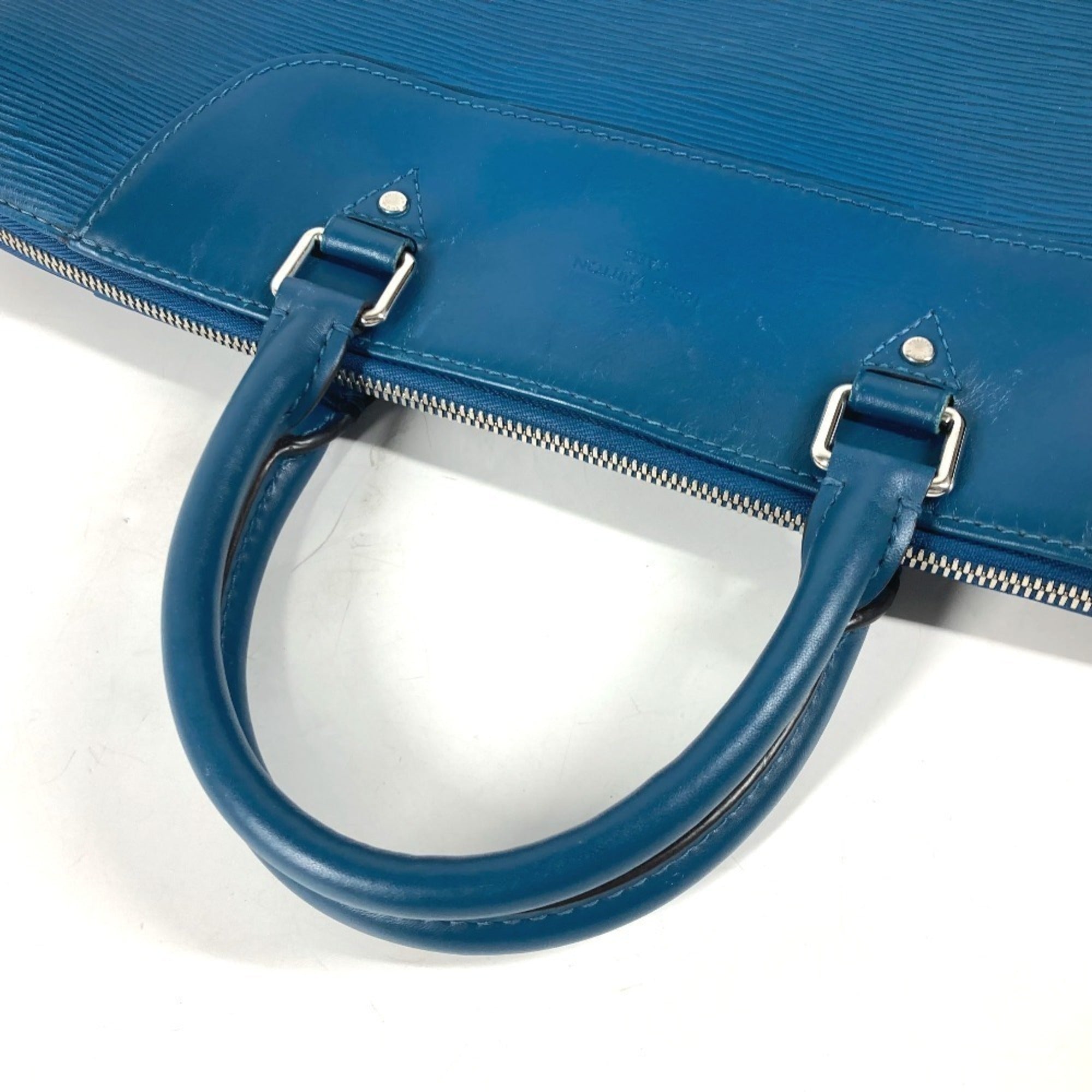 Louis Vuitton Bleu Celeste Blue Epi Leather Briefcase Handbag (Pre-Owned)
