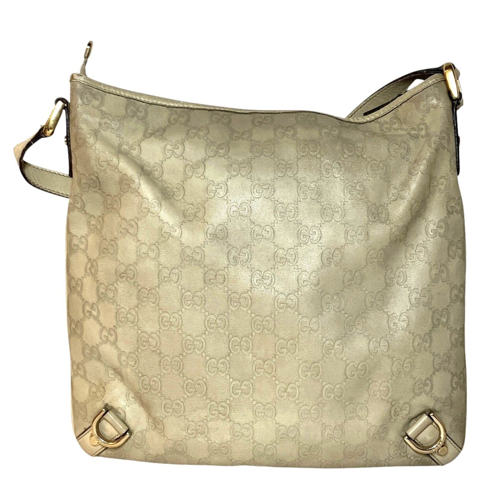 Gucci Ivory Leather Shoulder Bag (Pre-Owned)