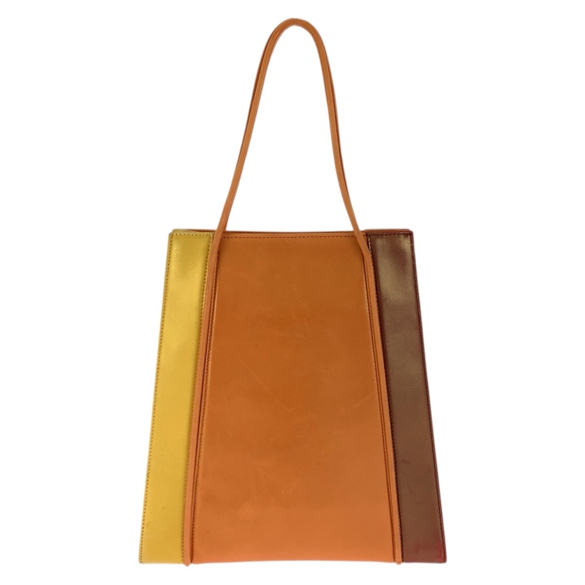 Salvatore Ferragamo Orange Leather Handbag (Pre-Owned)
