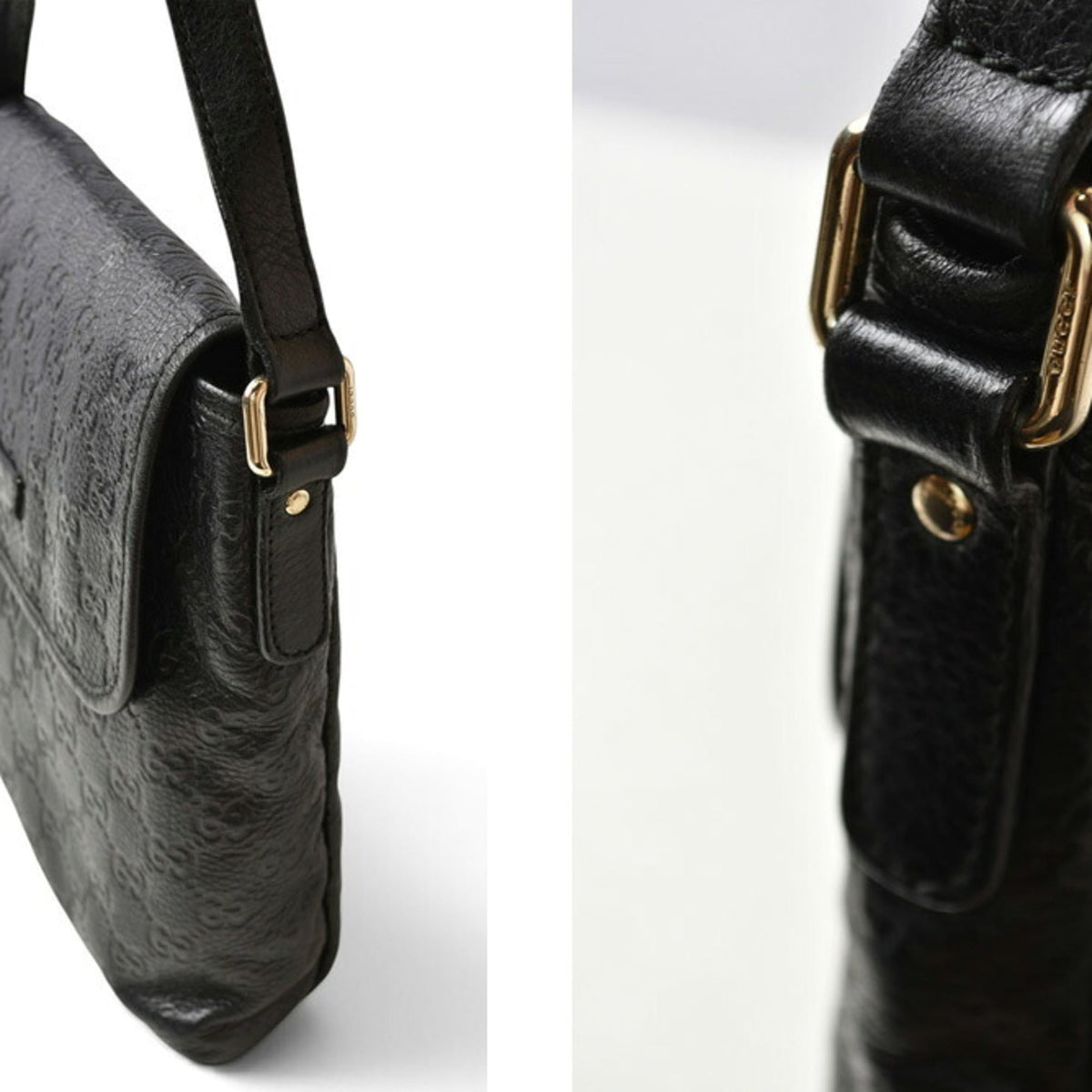 Gucci Black Leather Shoulder Bag (Pre-Owned)