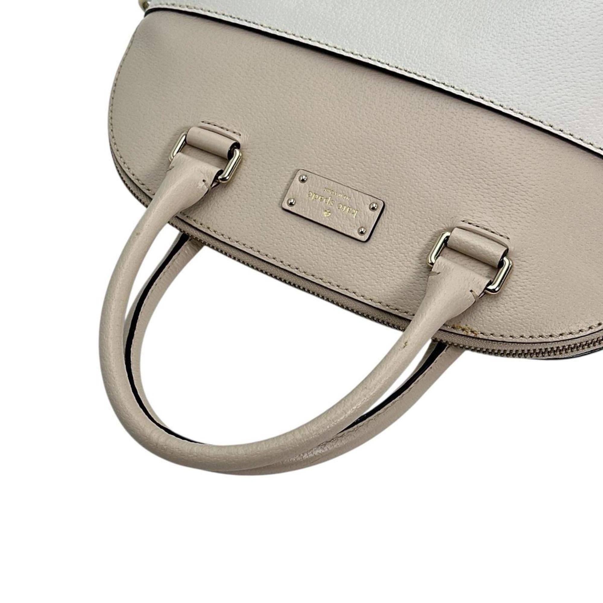 Kate Spade Beige Leather Polyester Handbag (Pre-Owned)