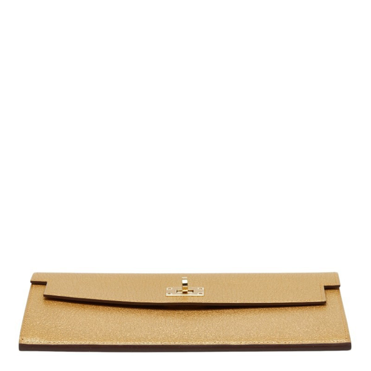 Hermes Gold Chevre Leather Long Wallet (Bi-Fold) (Pre-Owned)