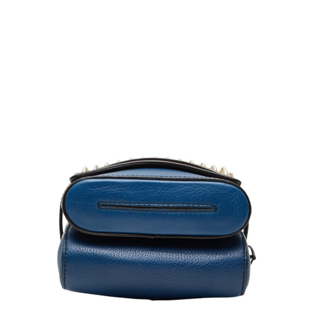 Christian Louboutin Blue Brown Leather Shoulder Bag (Pre-Owned)