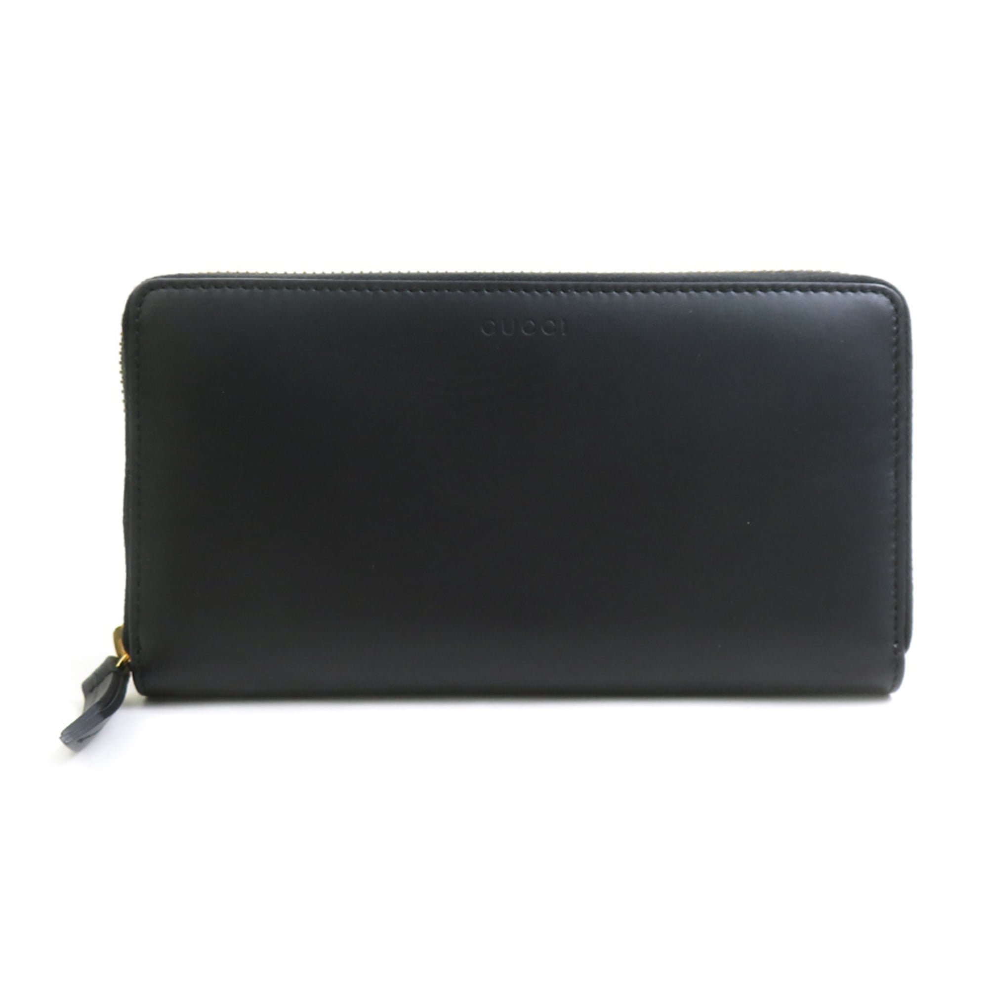 Gucci Black Leather Long Wallet (Bi-Fold) (Pre-Owned)