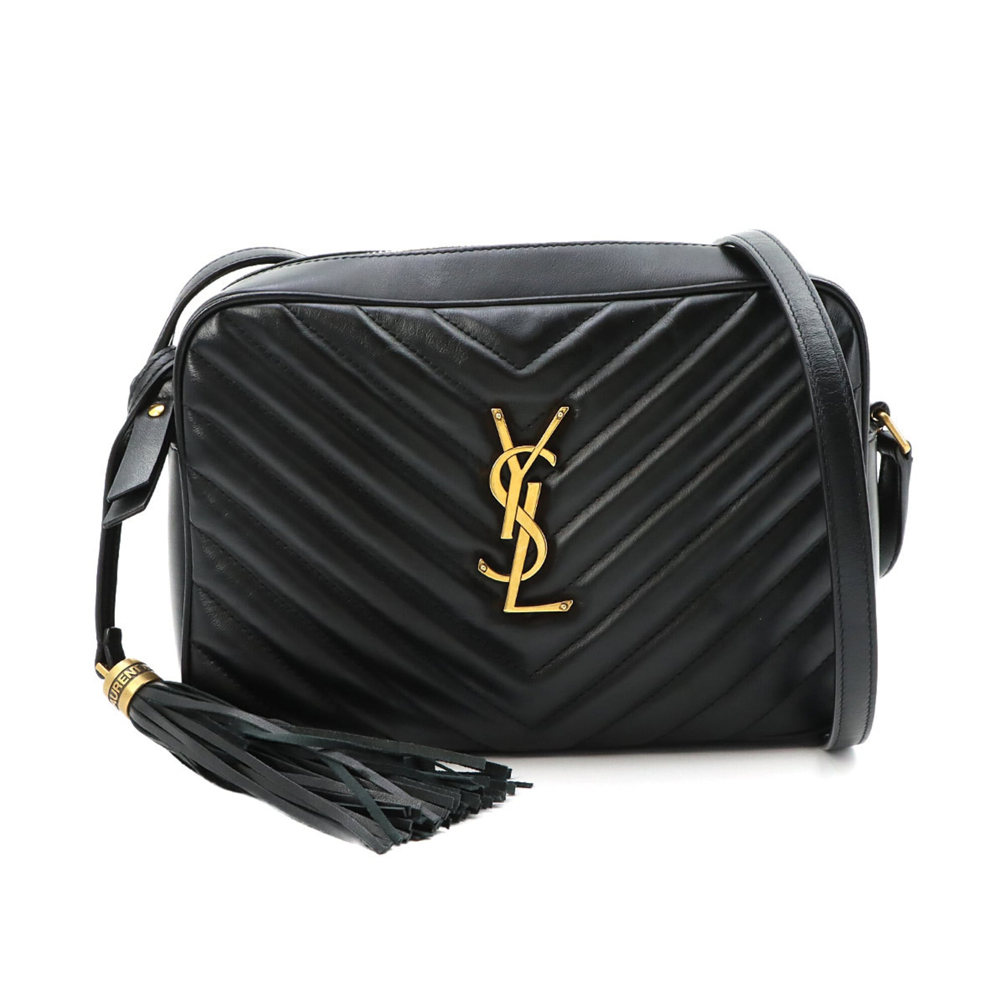 Saint Laurent Black Leather Handbag Shoulder Bag (Pre-Owned)