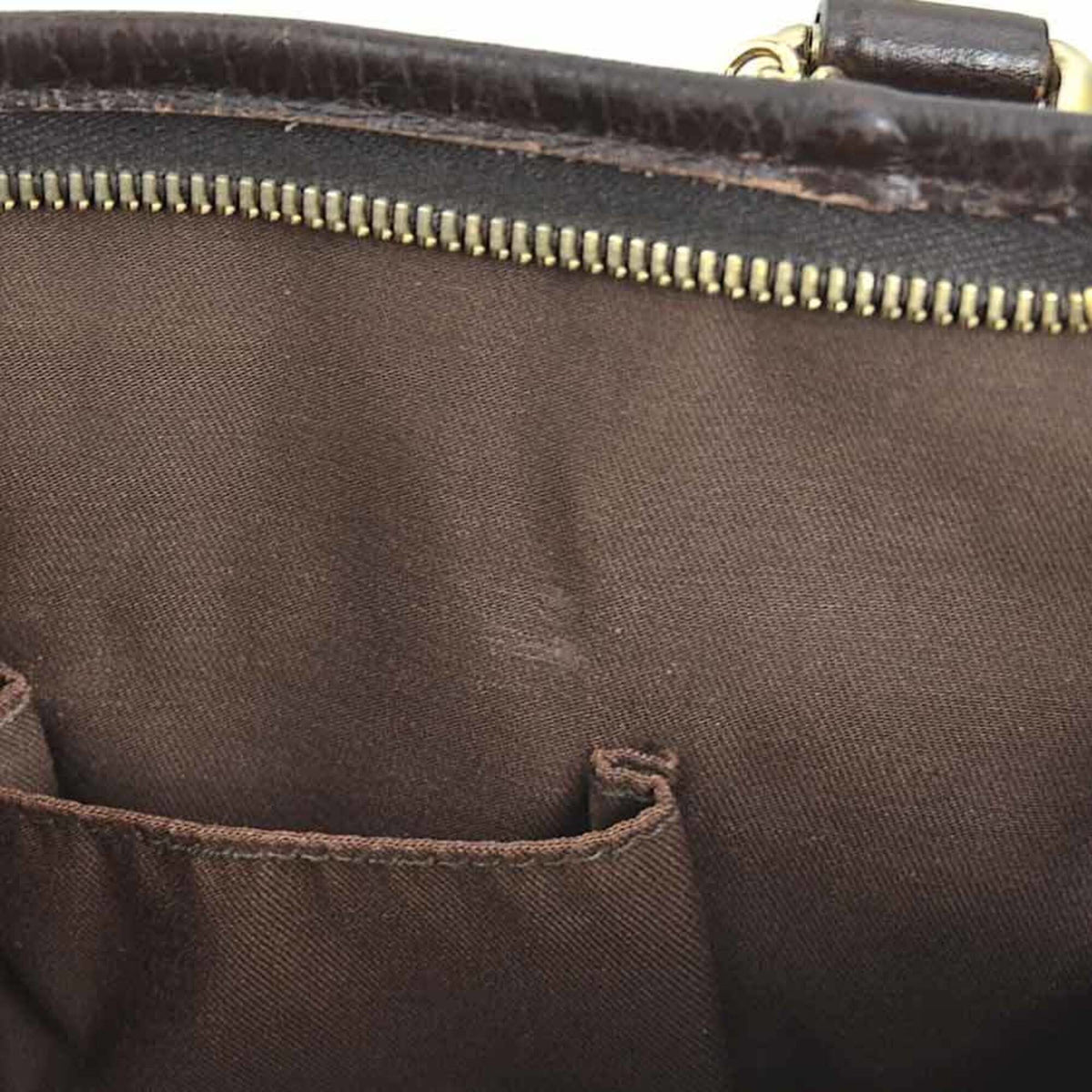 Gucci Brown Brown Gg Gg Canvas Leather Shoulder Bag (Pre-Owned)