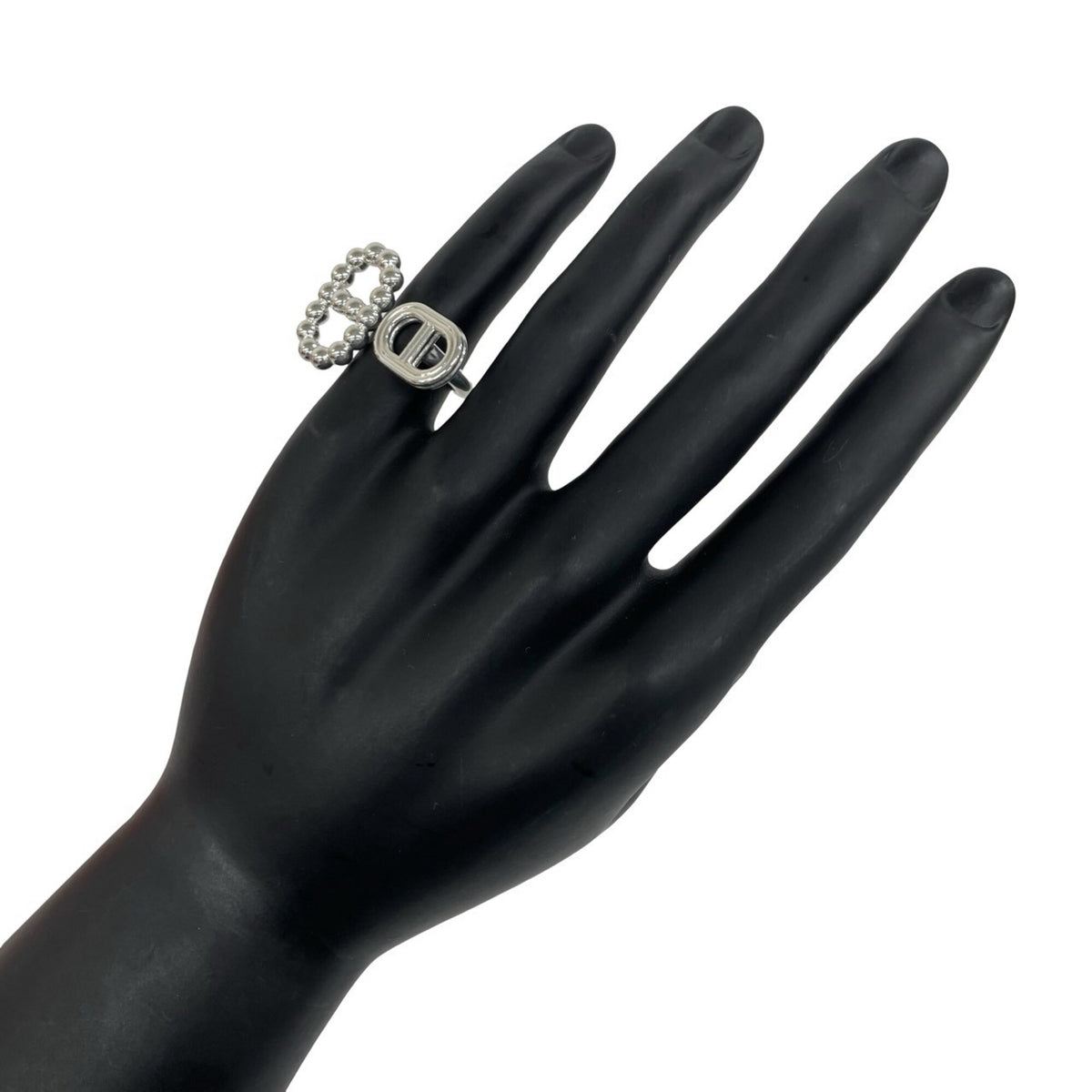 Hermes Silver Silver 925 Band Ring (Pre-Owned)