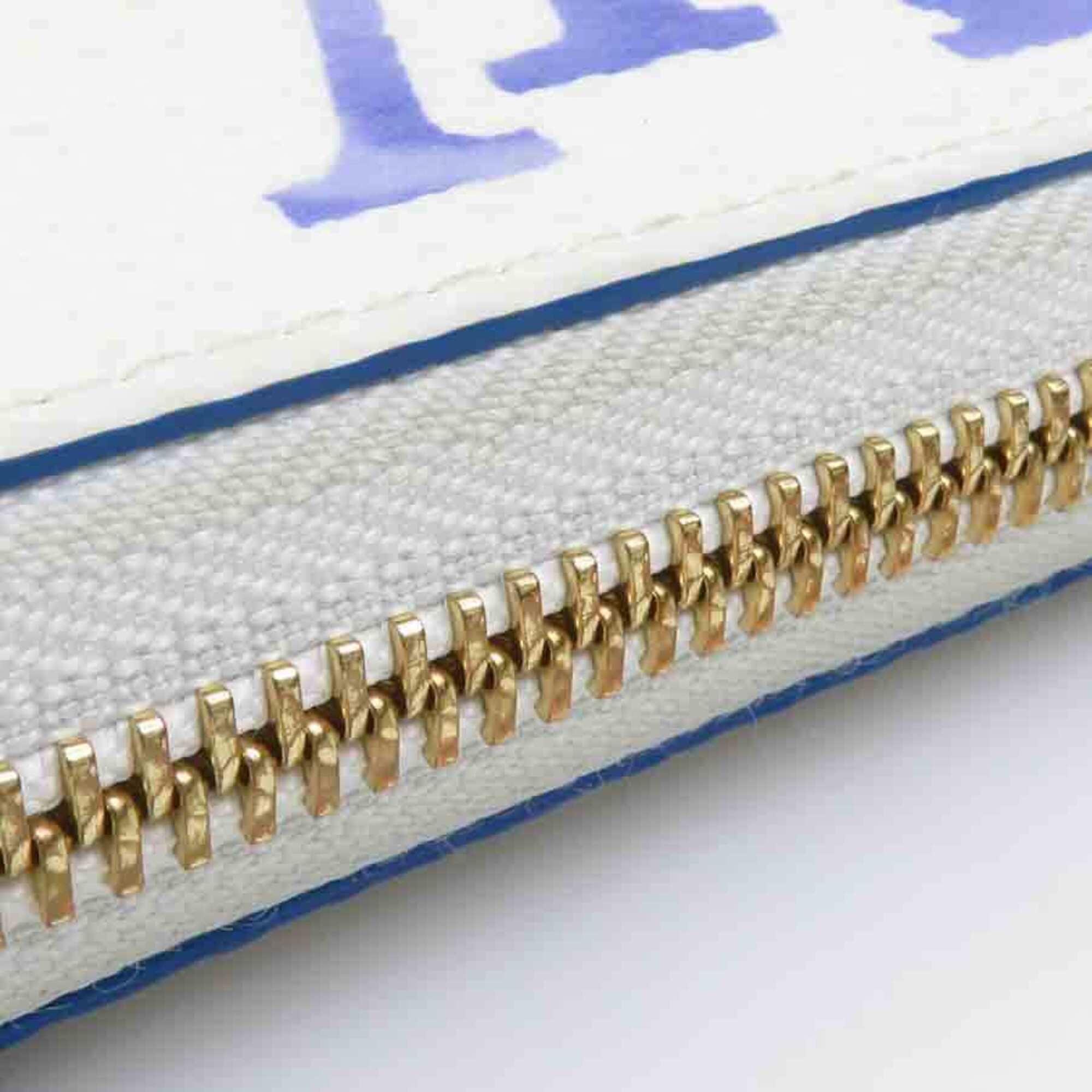 Louis Vuitton Blue White Long Wallet (Bi-Fold) (Pre-Owned)